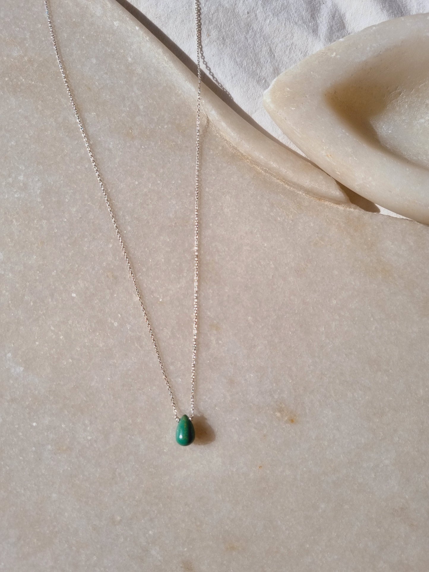 visno - Turquoise Tear shaped Drop Pendant