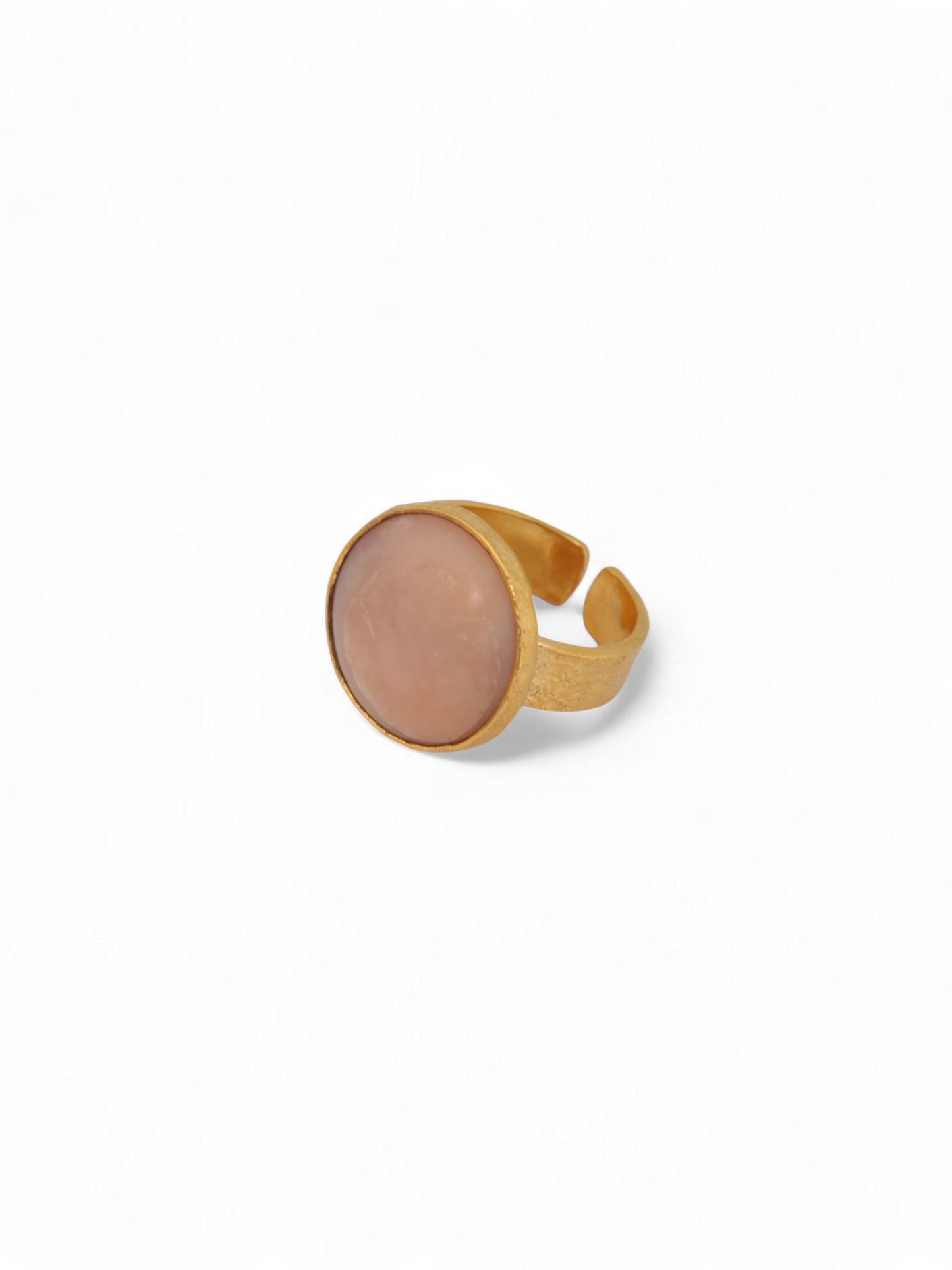saani - Peach Moonstone Saturn Ring