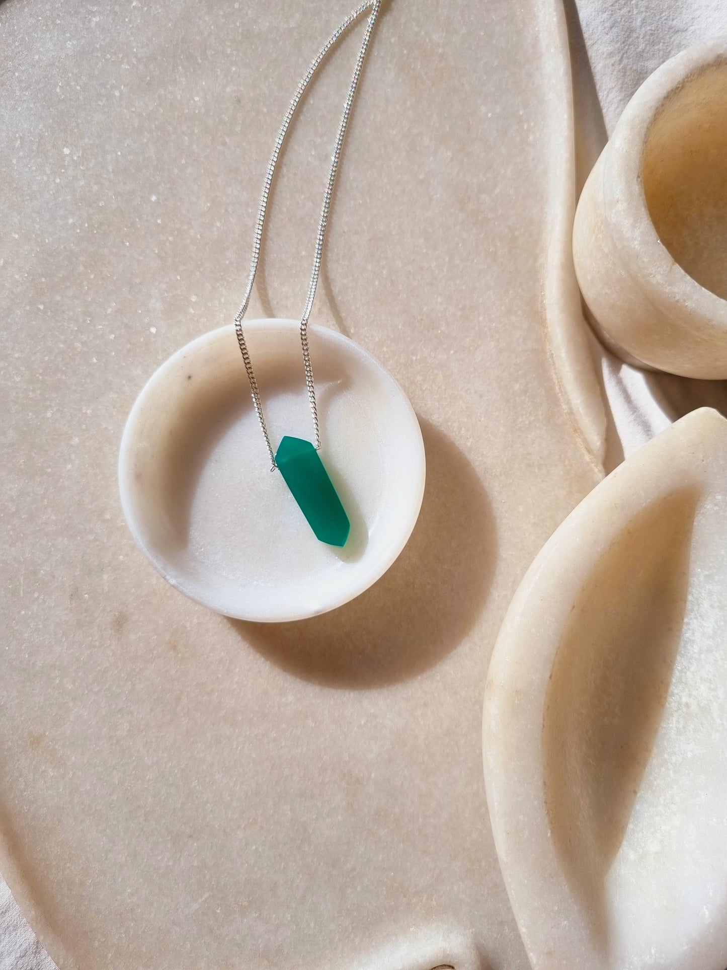 vaktra - Green Onyx Men's Bullet Pendant