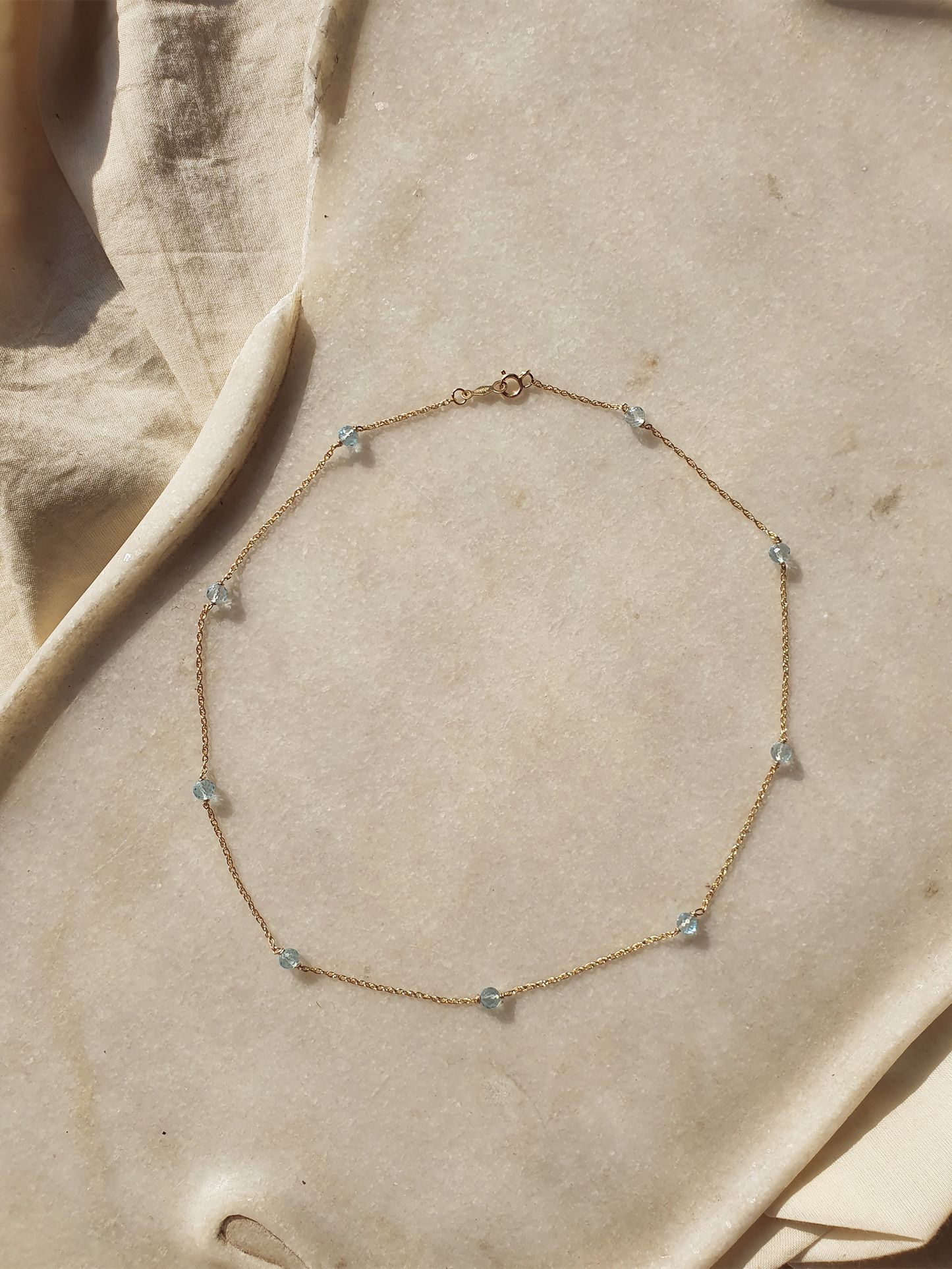 veti - Blue Topaz Baati Choker