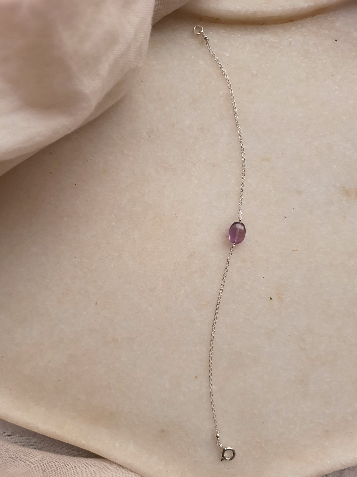 kesya - Amethyst Oval Bracelet