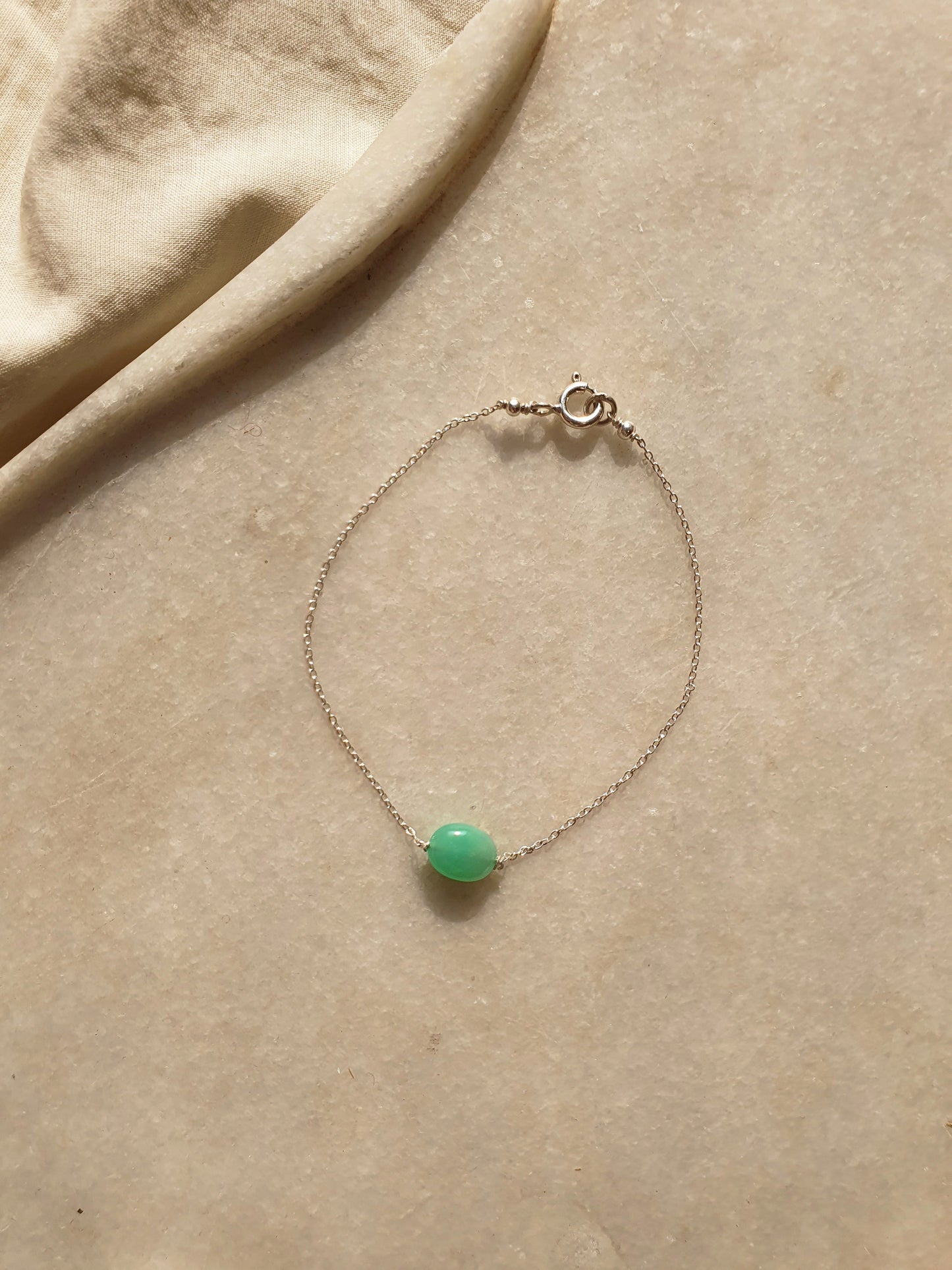 kesya - Chrysoprase Oval Bracelet