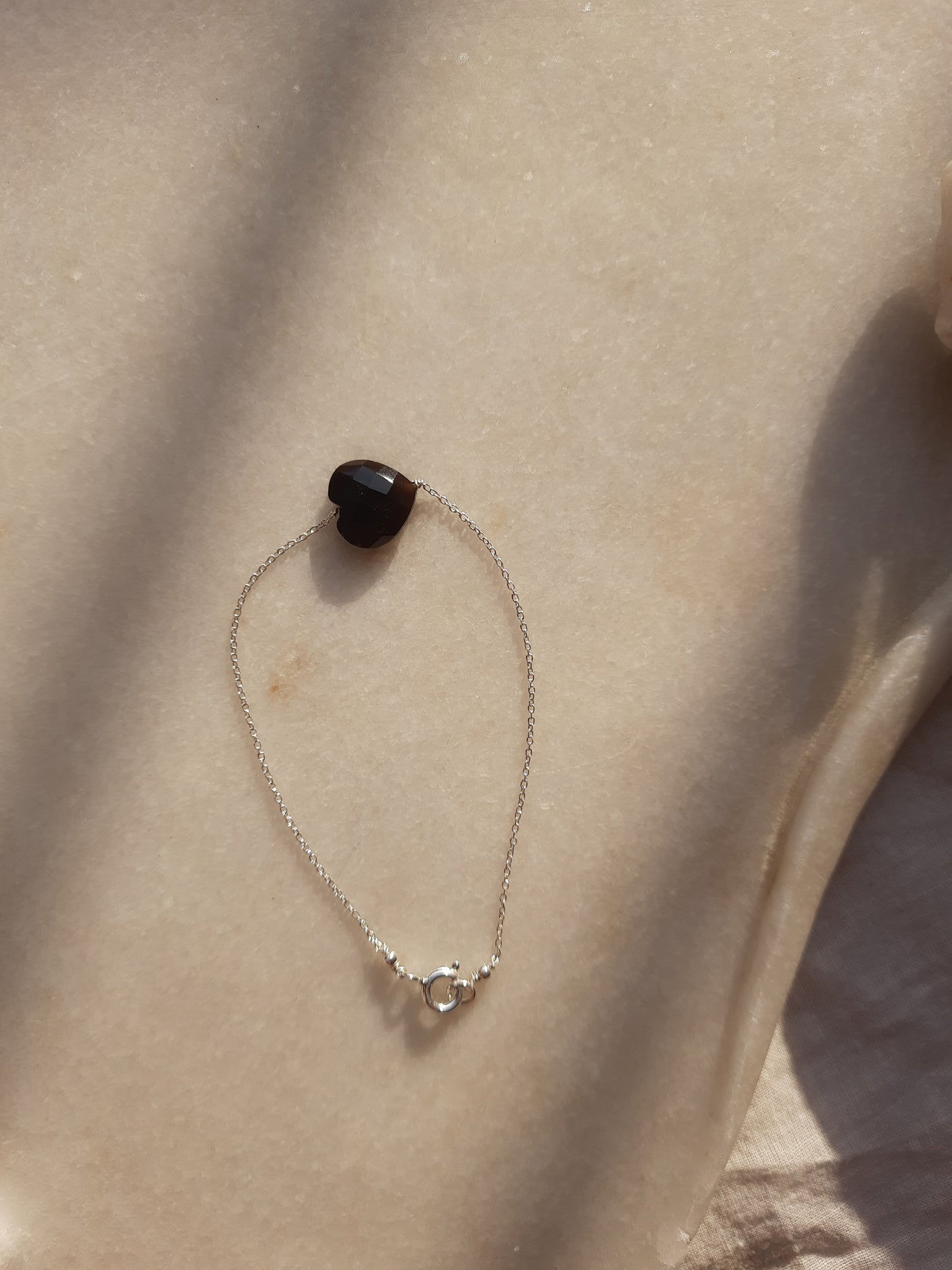amsa - Black Onyx Heart Bracelet