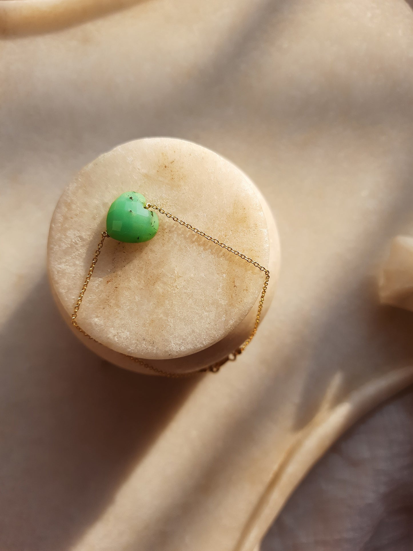 amsa - Chrysoprase Heart Bracelet