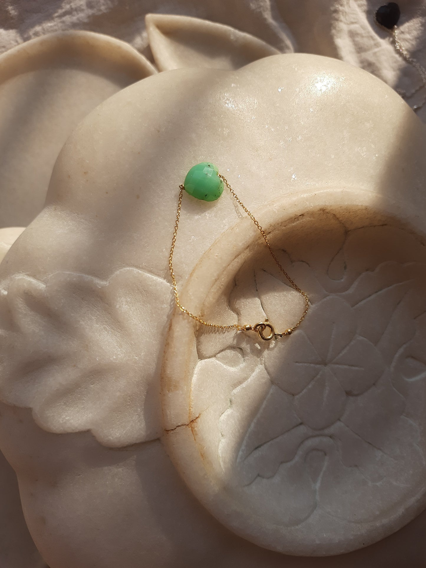 amsa - Chrysoprase Heart Bracelet
