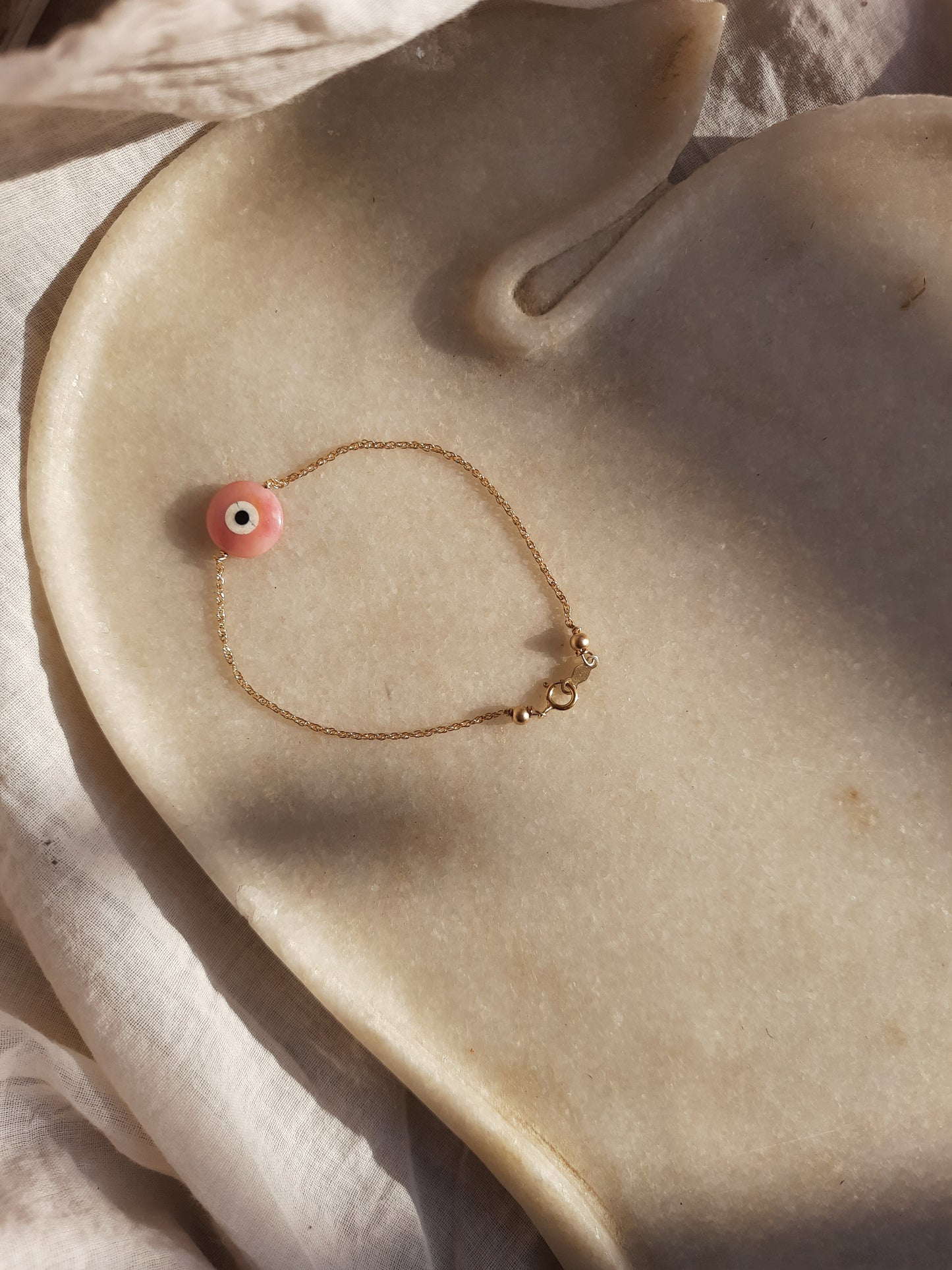 ayena - Pink Opal Evil Eye Bracelet