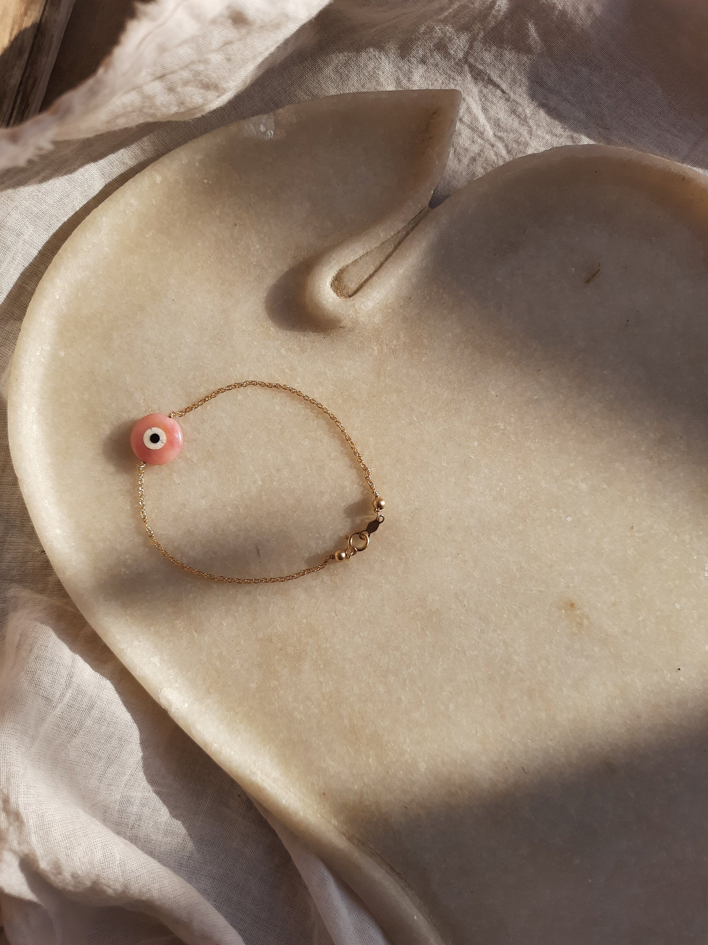 ayena - Pink Opal Evil Eye Bracelet