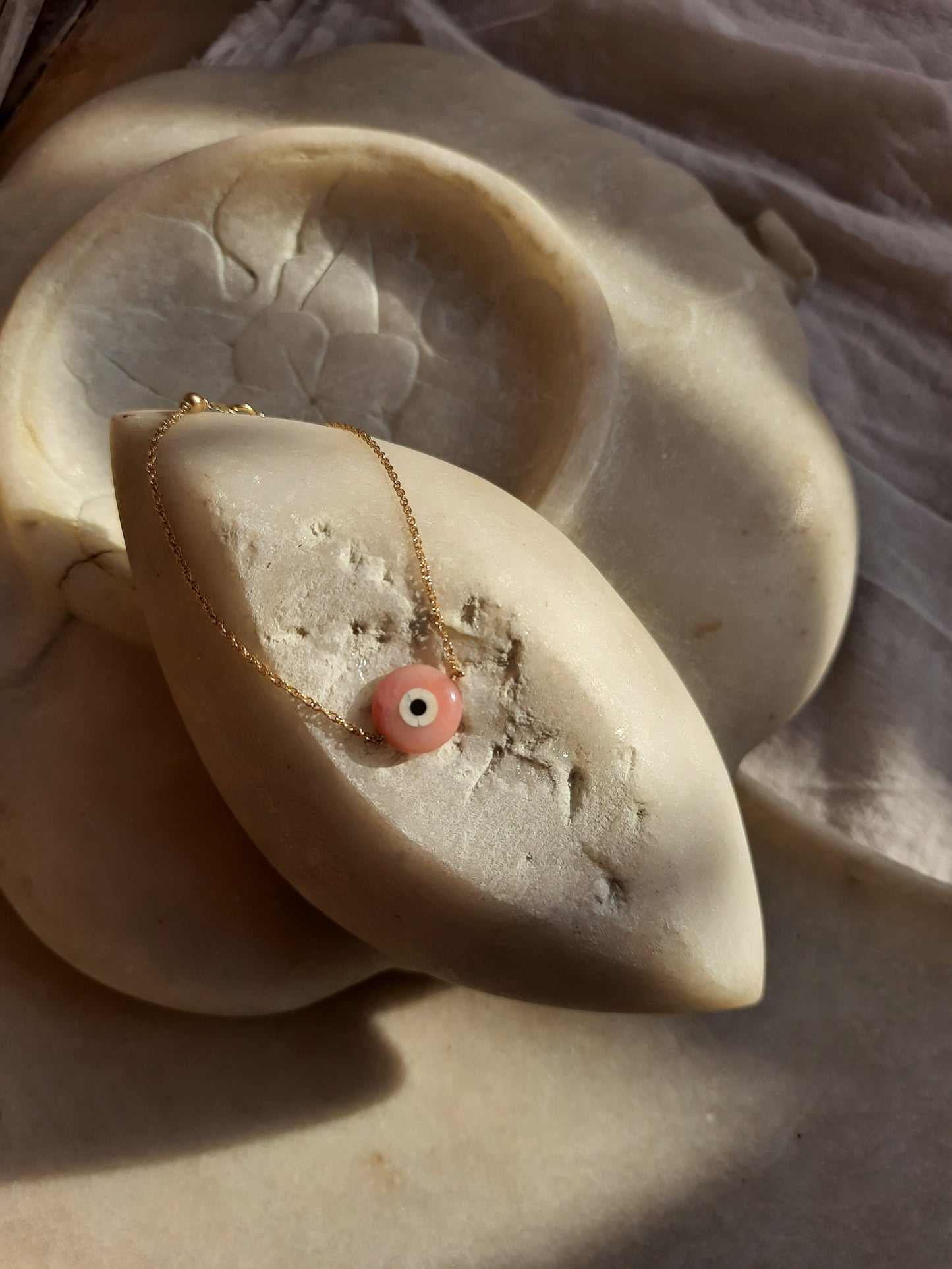 ayena - Pink Opal Evil Eye Bracelet