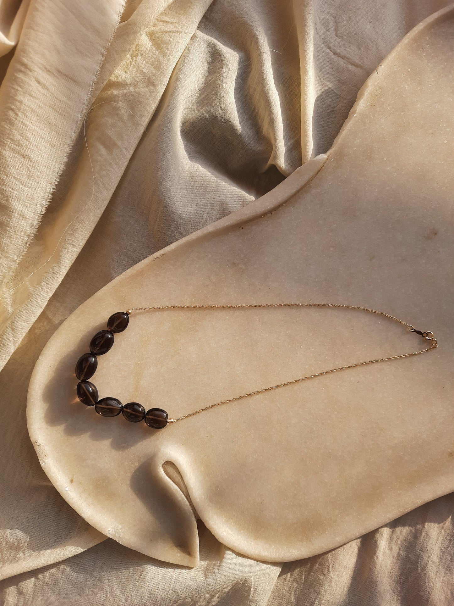 vrdda - Smoky Quartz Oval Choker