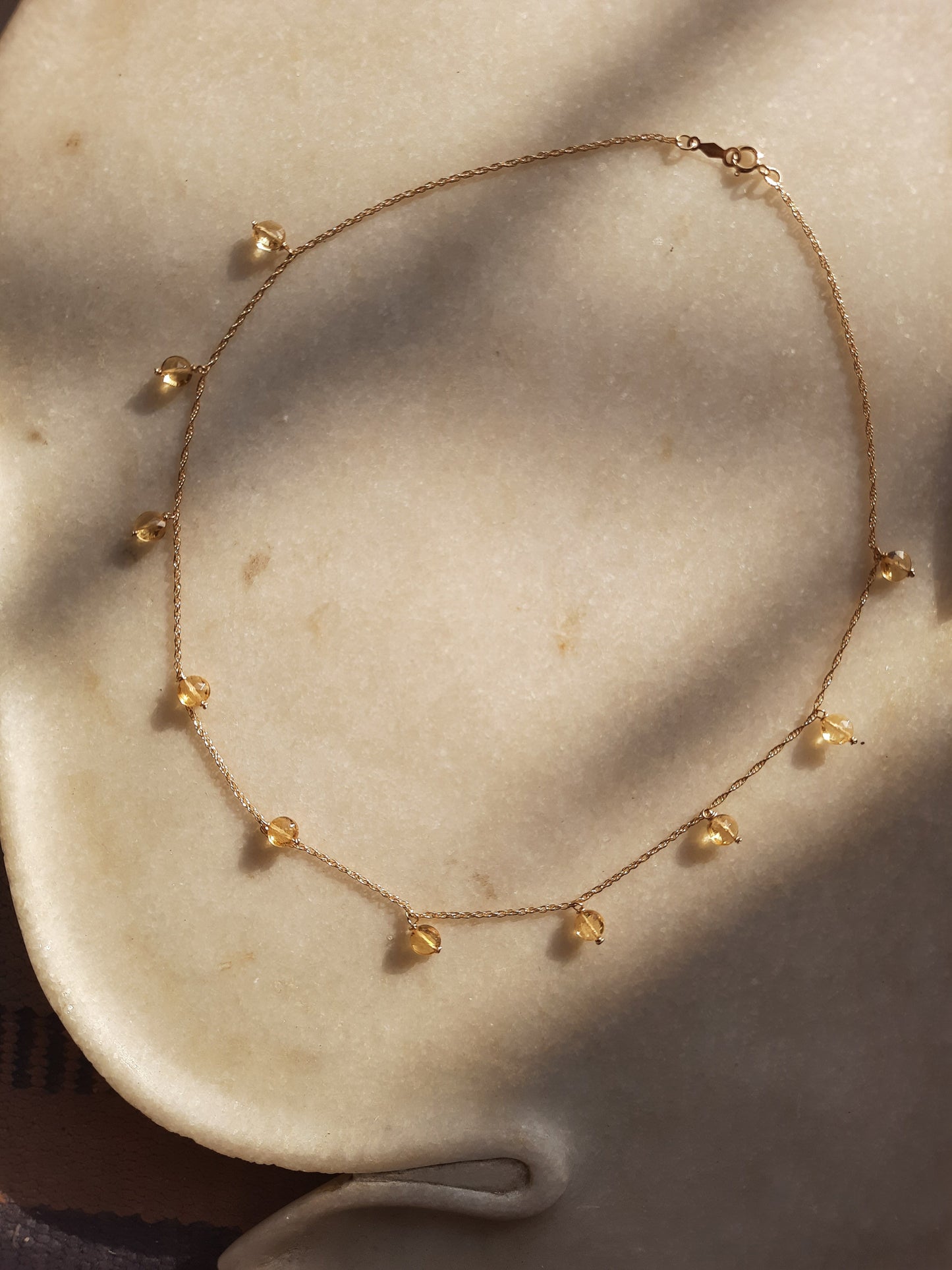 svápi - Citrine Coin Choker