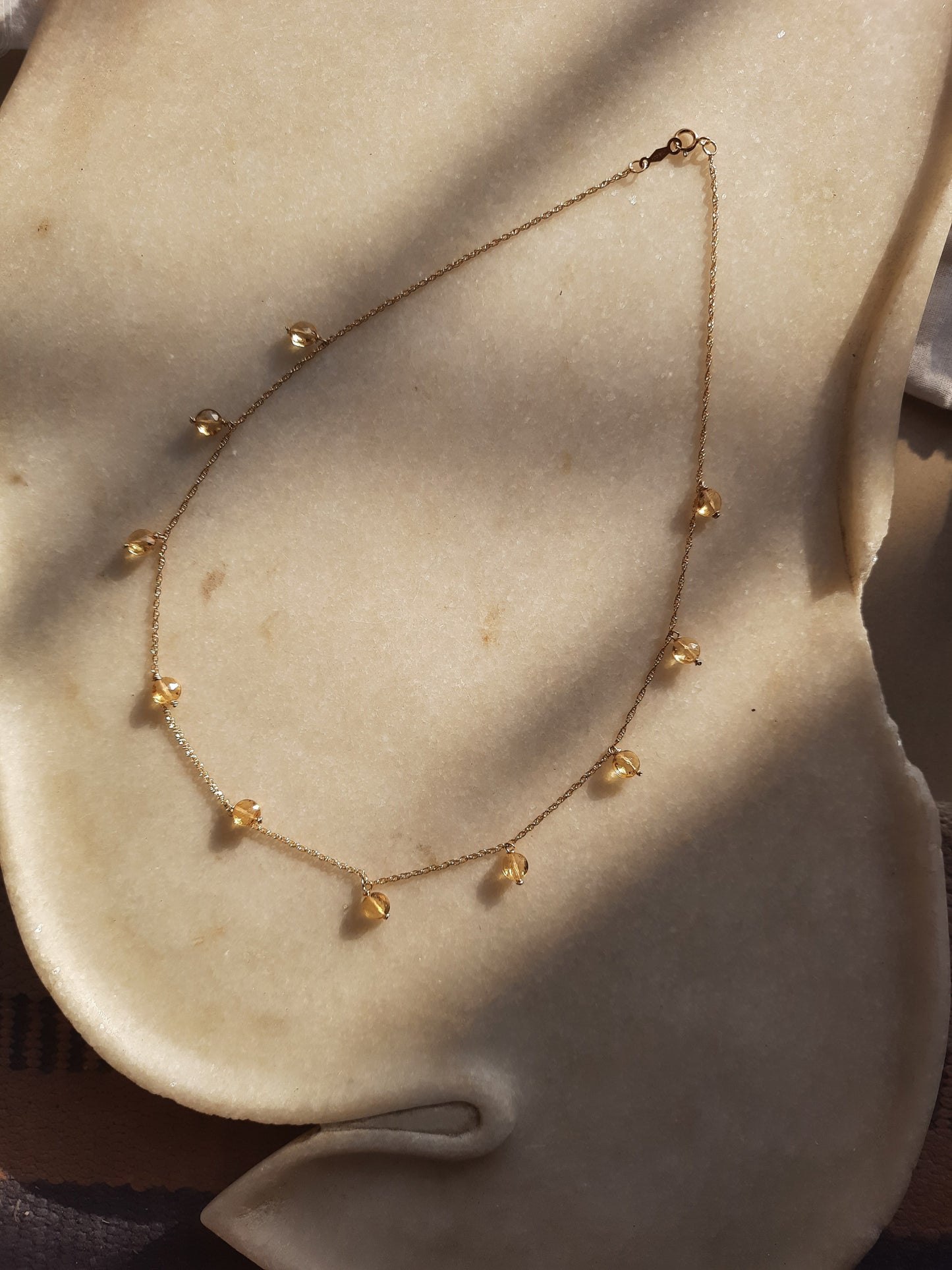 svápi - Citrine Coin Choker