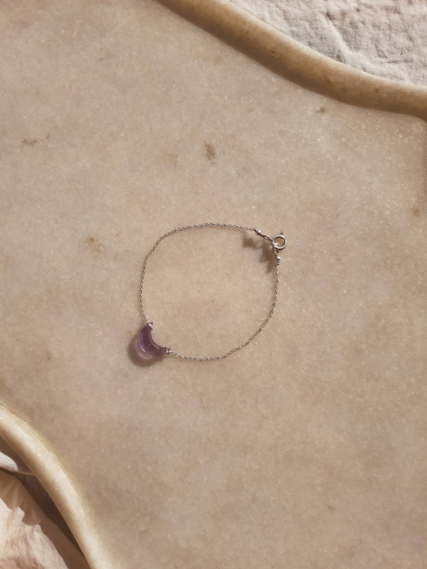 adhvaya - Amethyst Luna Bracelet