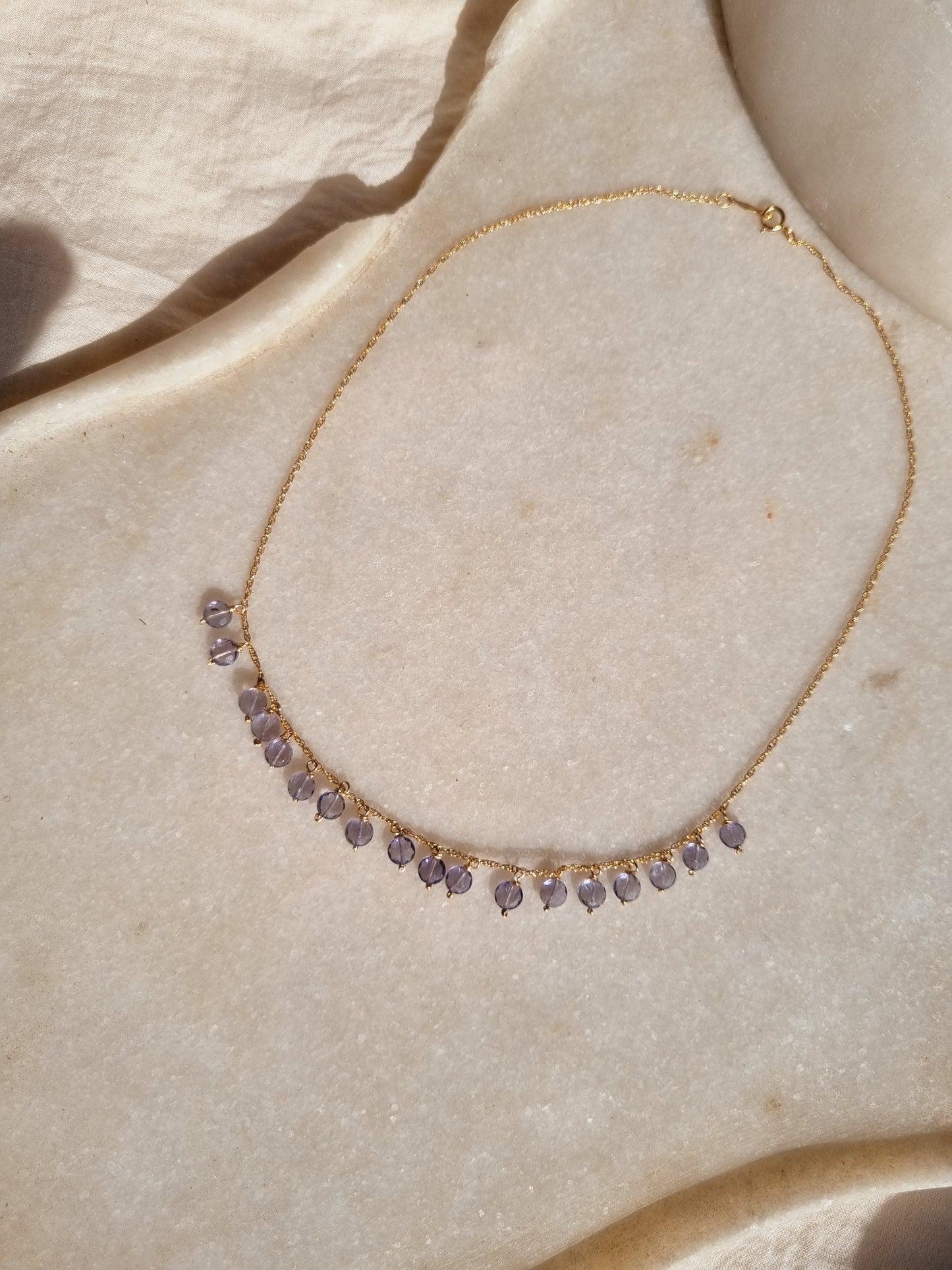 hrasva - Iolite Coin Choker