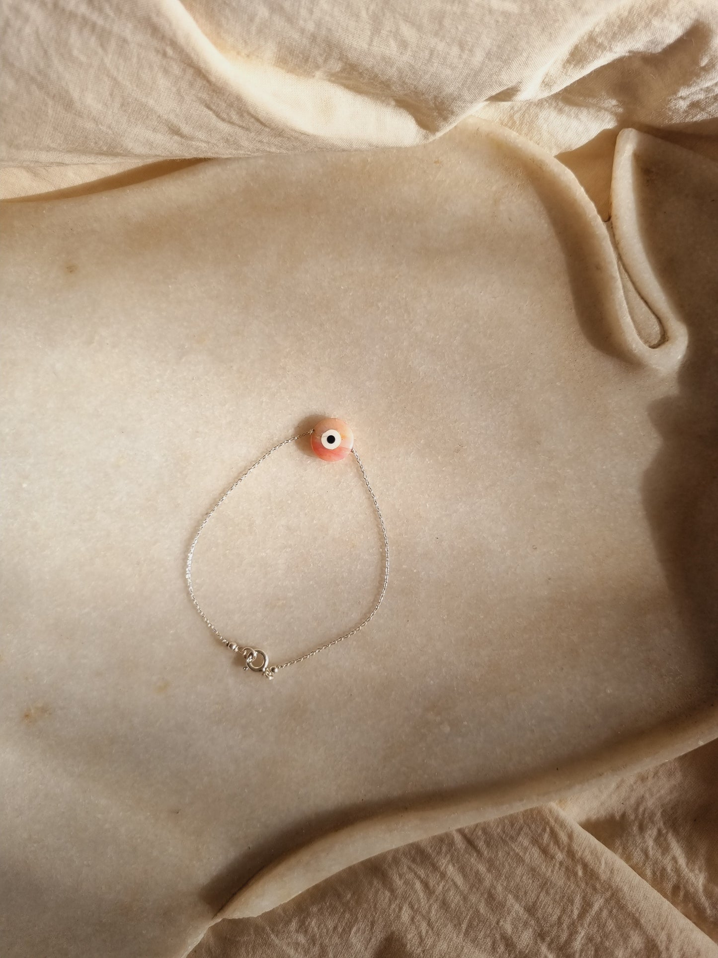 ayena - Pink Opal Evil Eye Bracelet