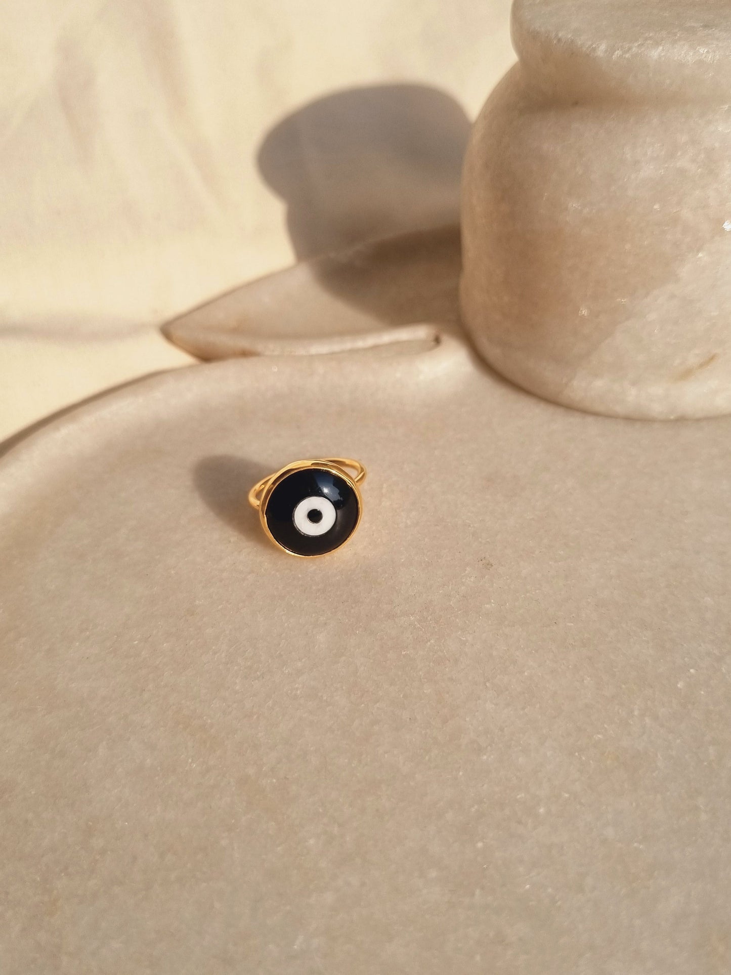 nazra - Black Evil Eye Ring