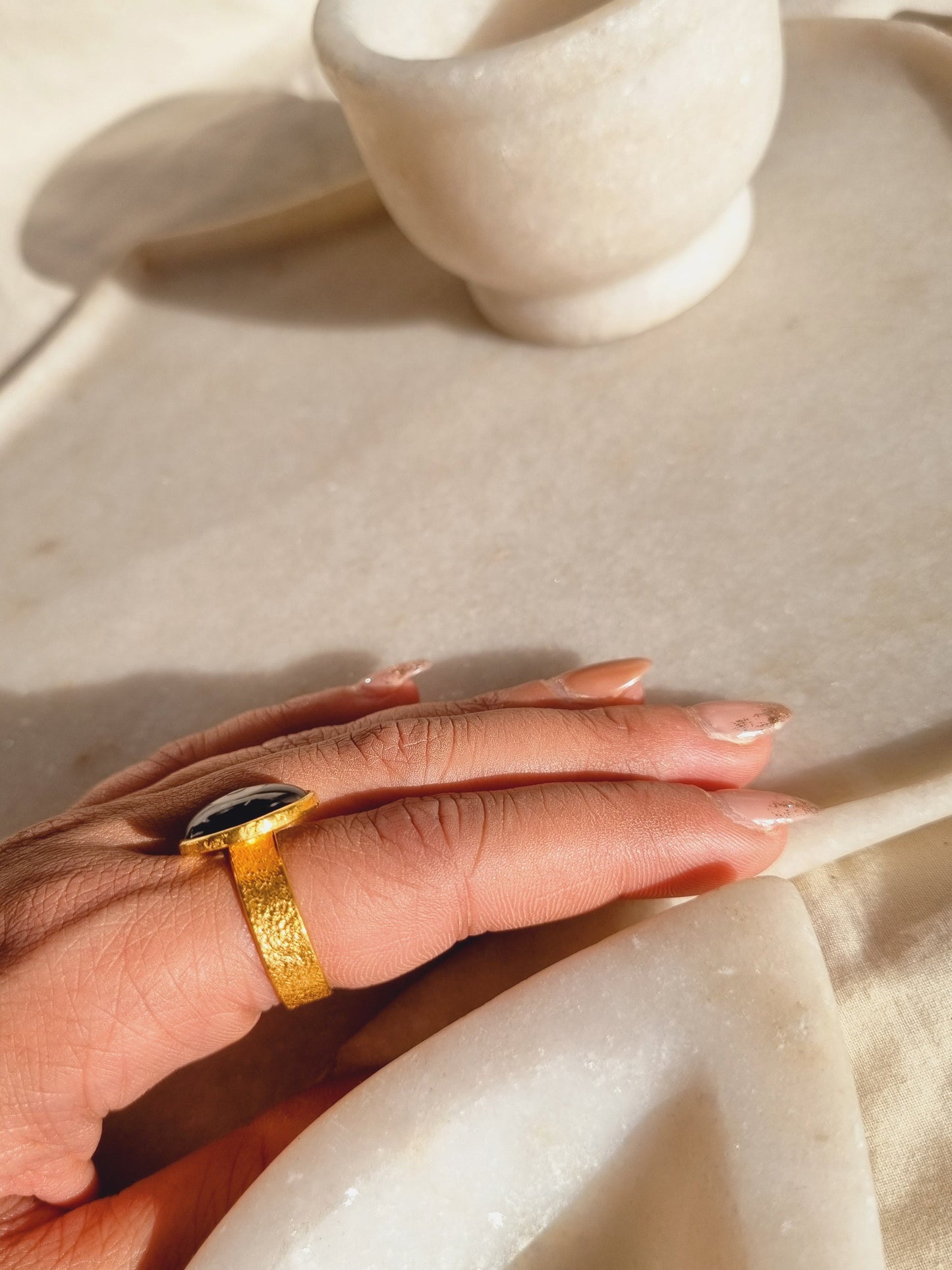 nazra - Black Evil Eye Saturn Ring