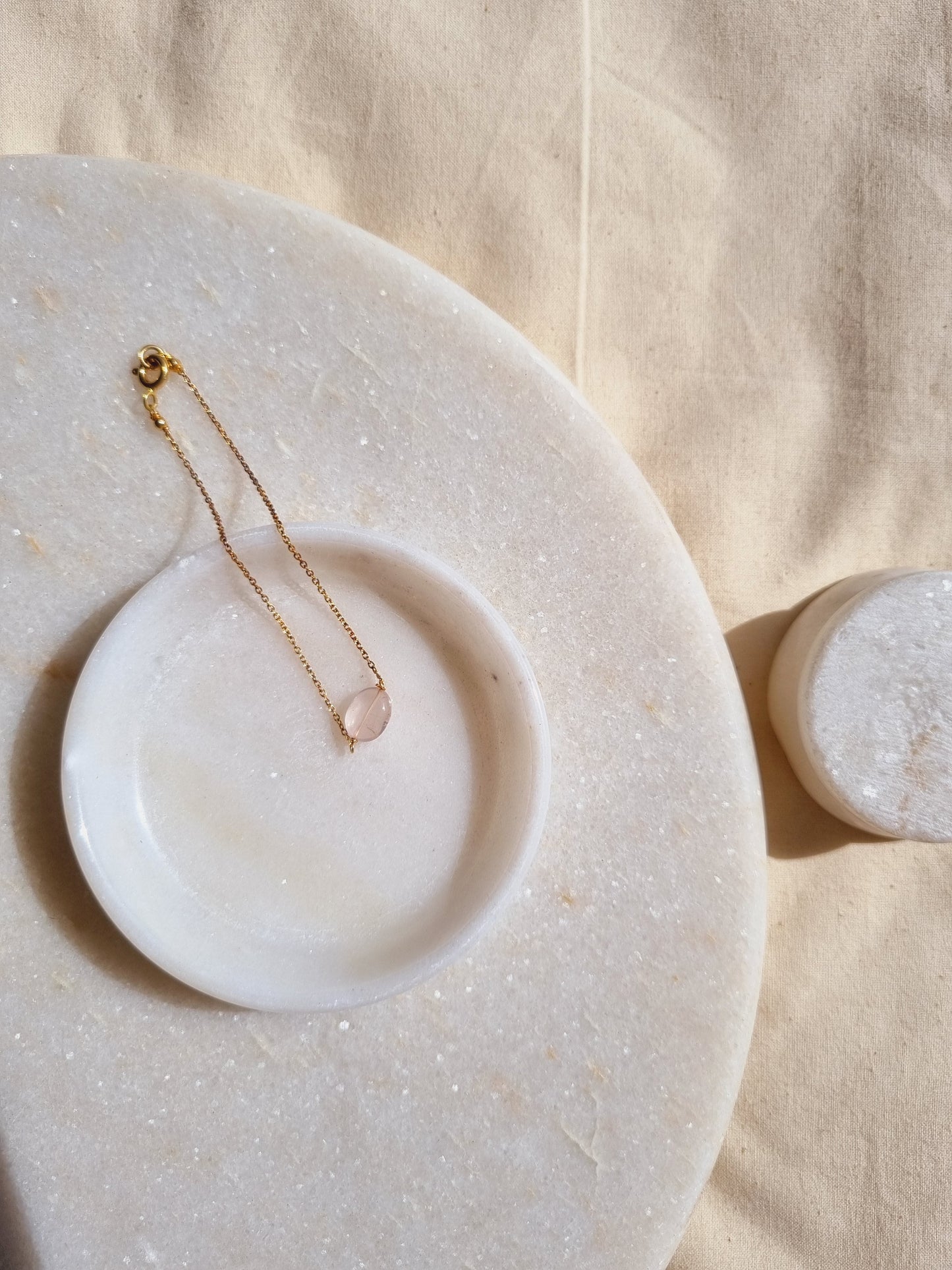 kesya - Rose quartz Oval Bracelet