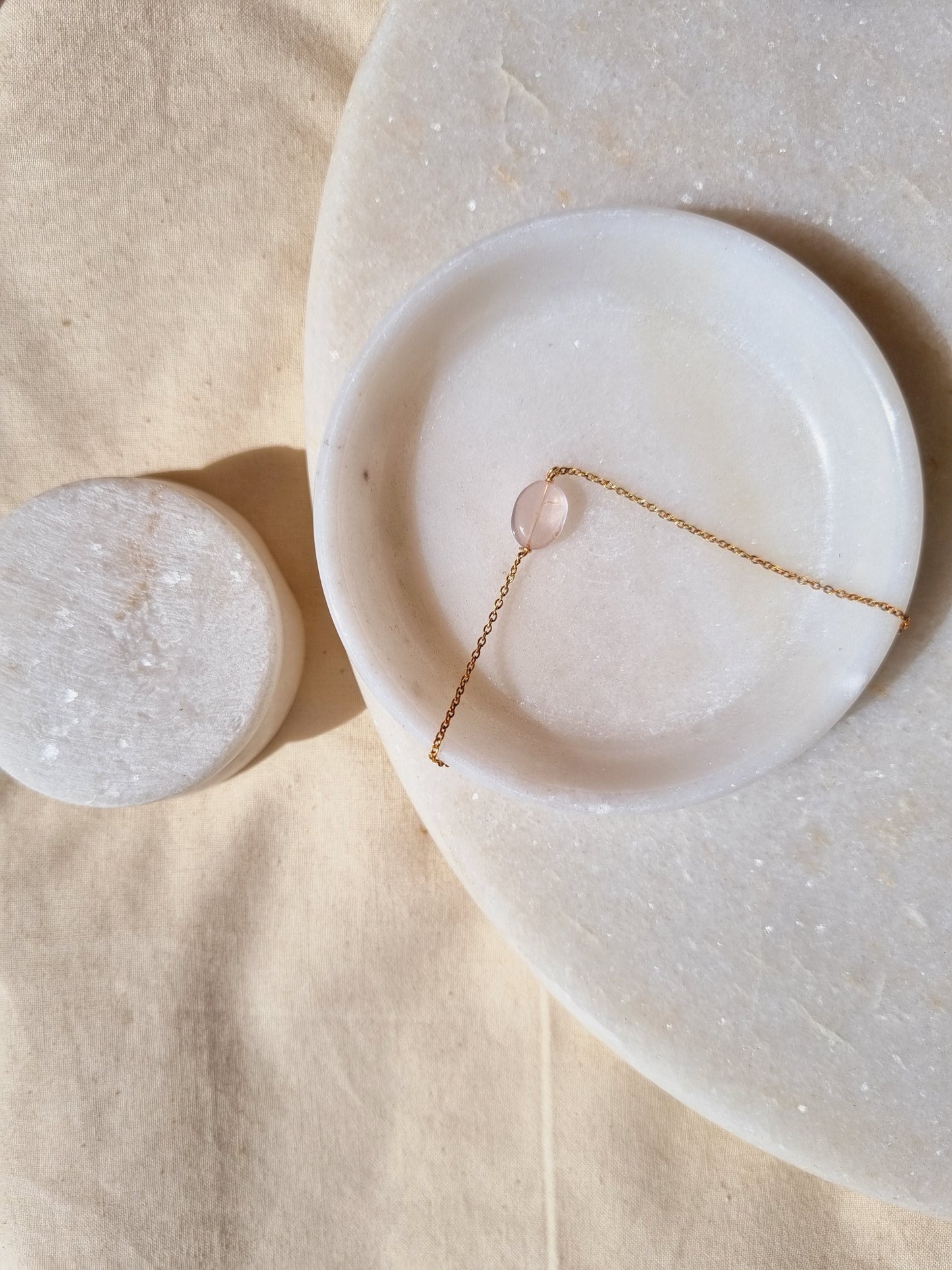 kesya - Rose quartz Oval Bracelet