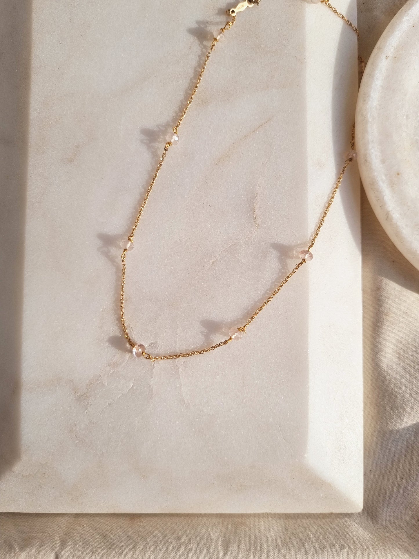 veti - Rose Quartz Baati choker
