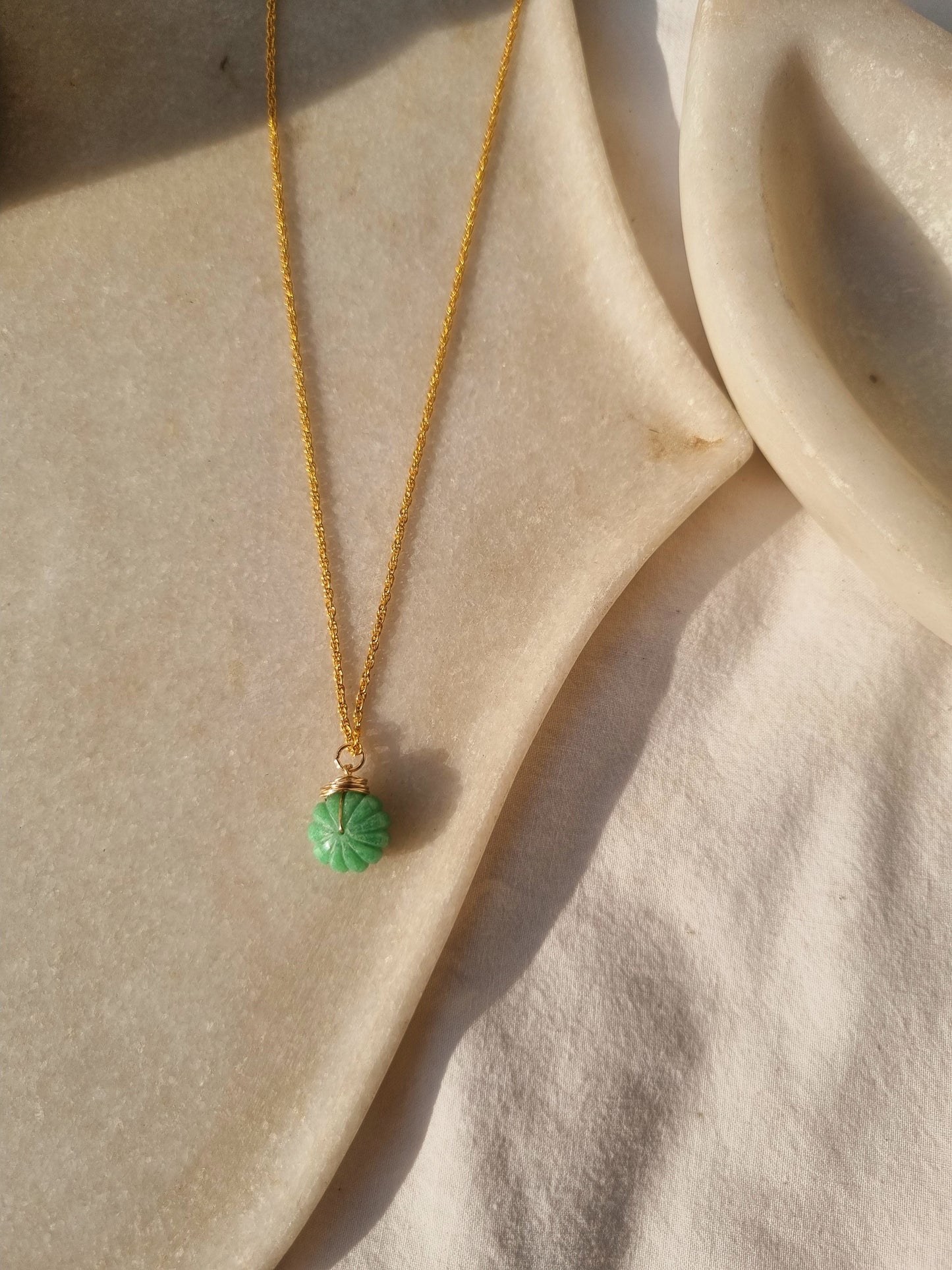 narur - Chrysoprase Melon Pendant