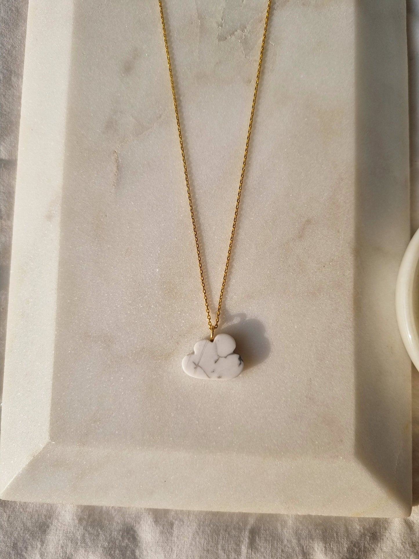 megh - Howlite Cloud Pendant