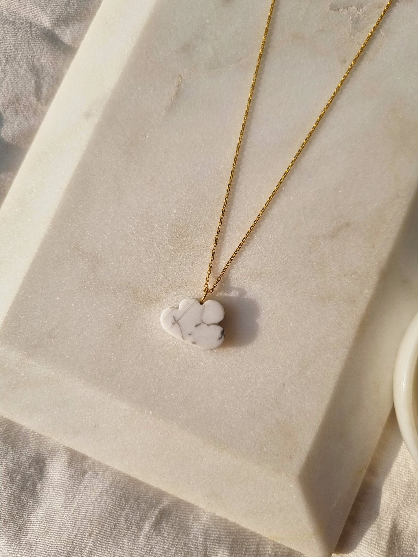 megh - Howlite Cloud Pendant