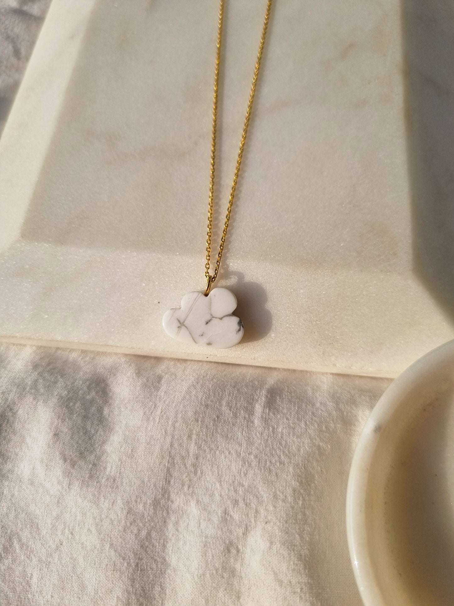 megh - Howlite Cloud Pendant