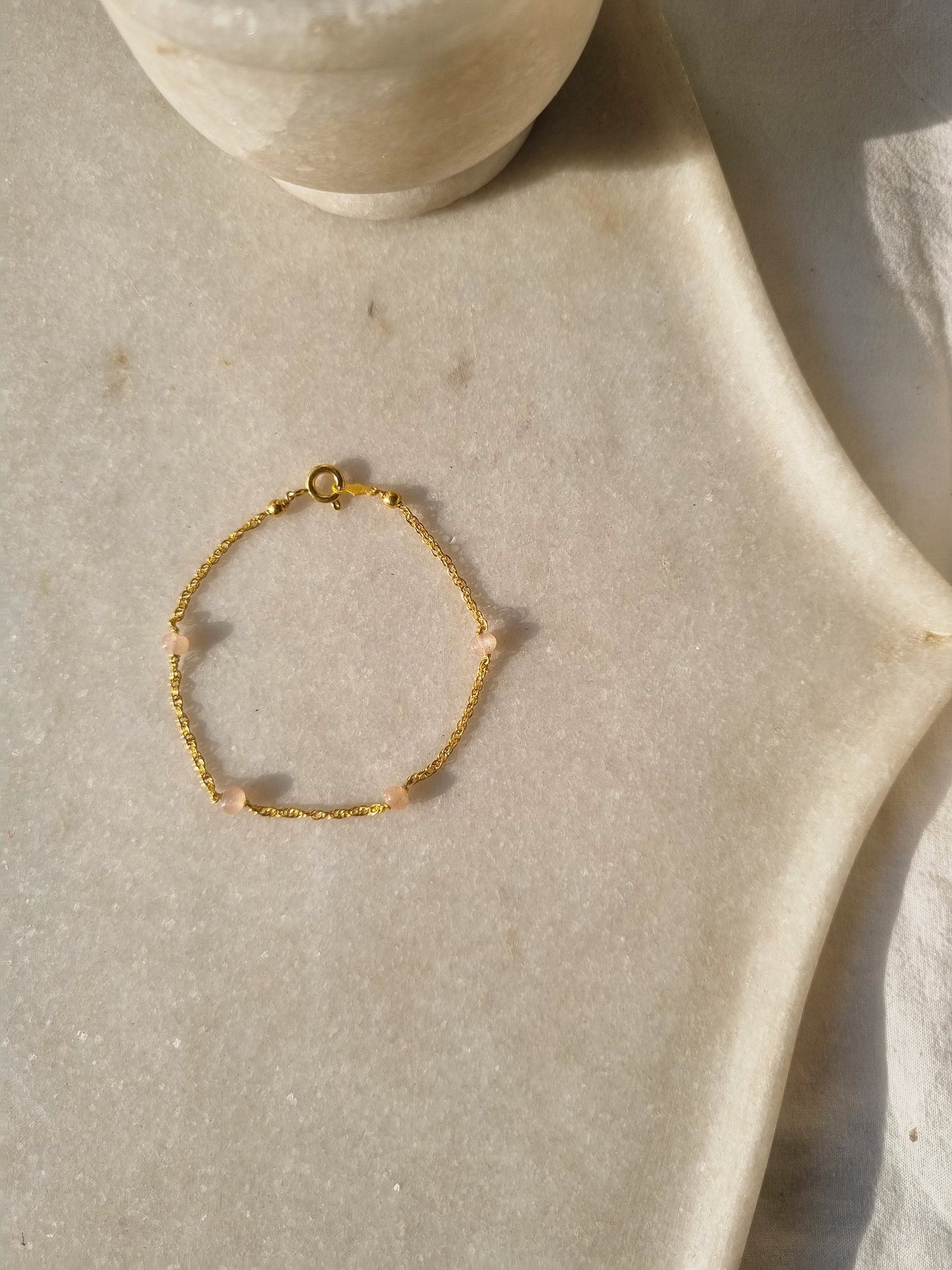 amal - Peach Moonstone Baati Bracelet