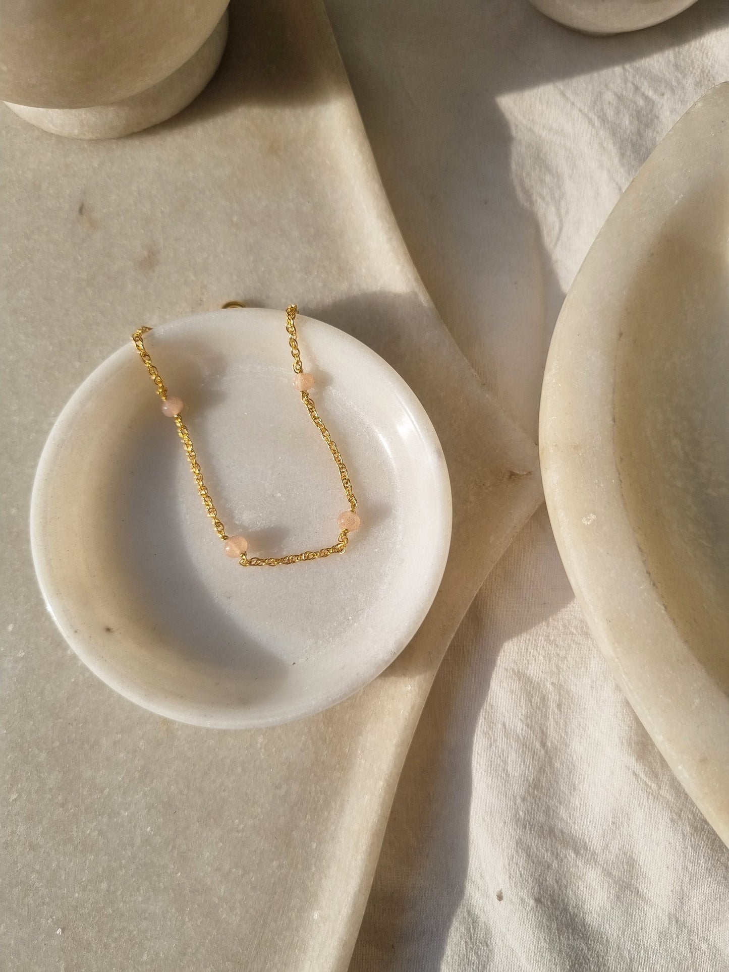 amal - Peach Moonstone Baati Bracelet