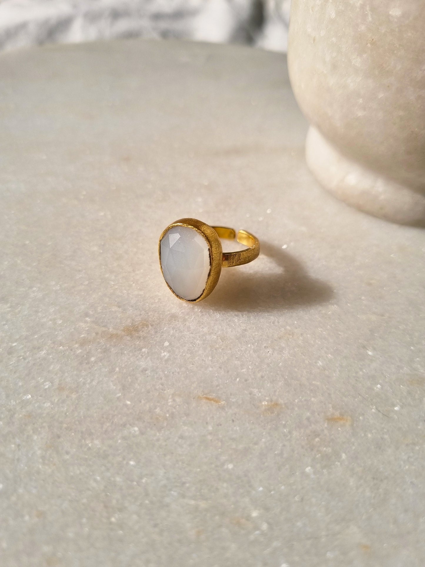 soul - White Moonstone Ring