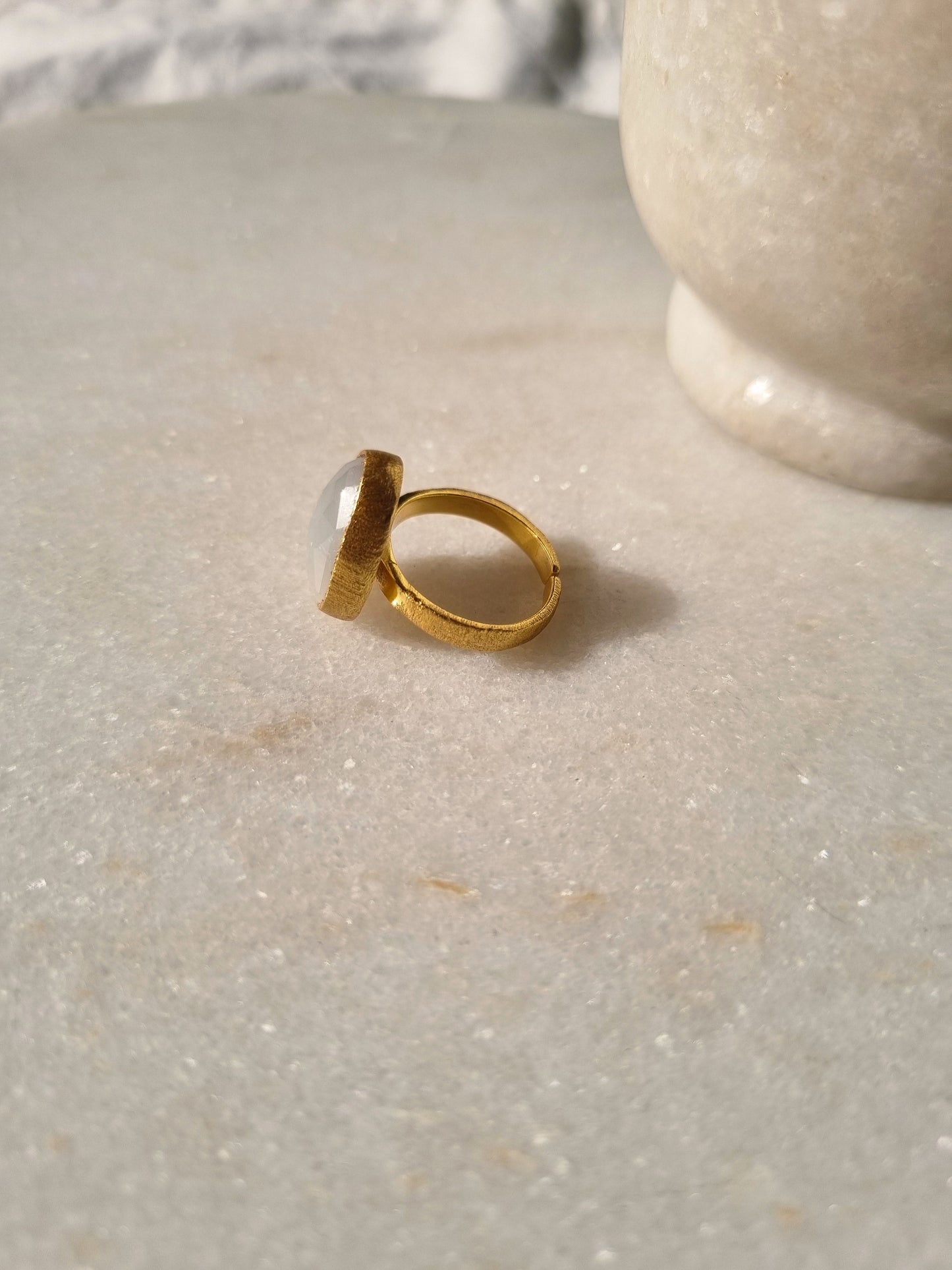 soul - White Moonstone Ring