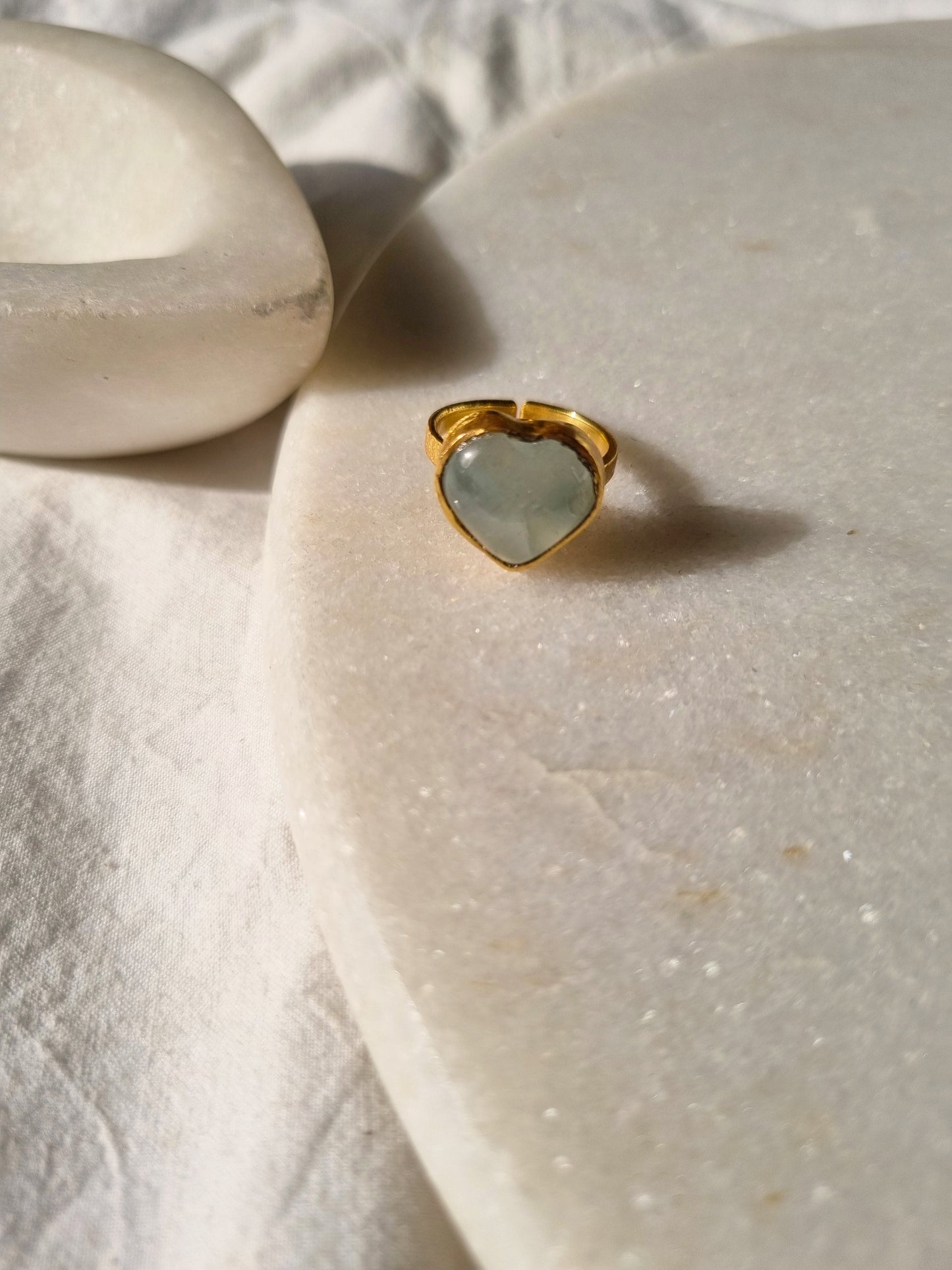 anava - Aquamarine Heart Ring