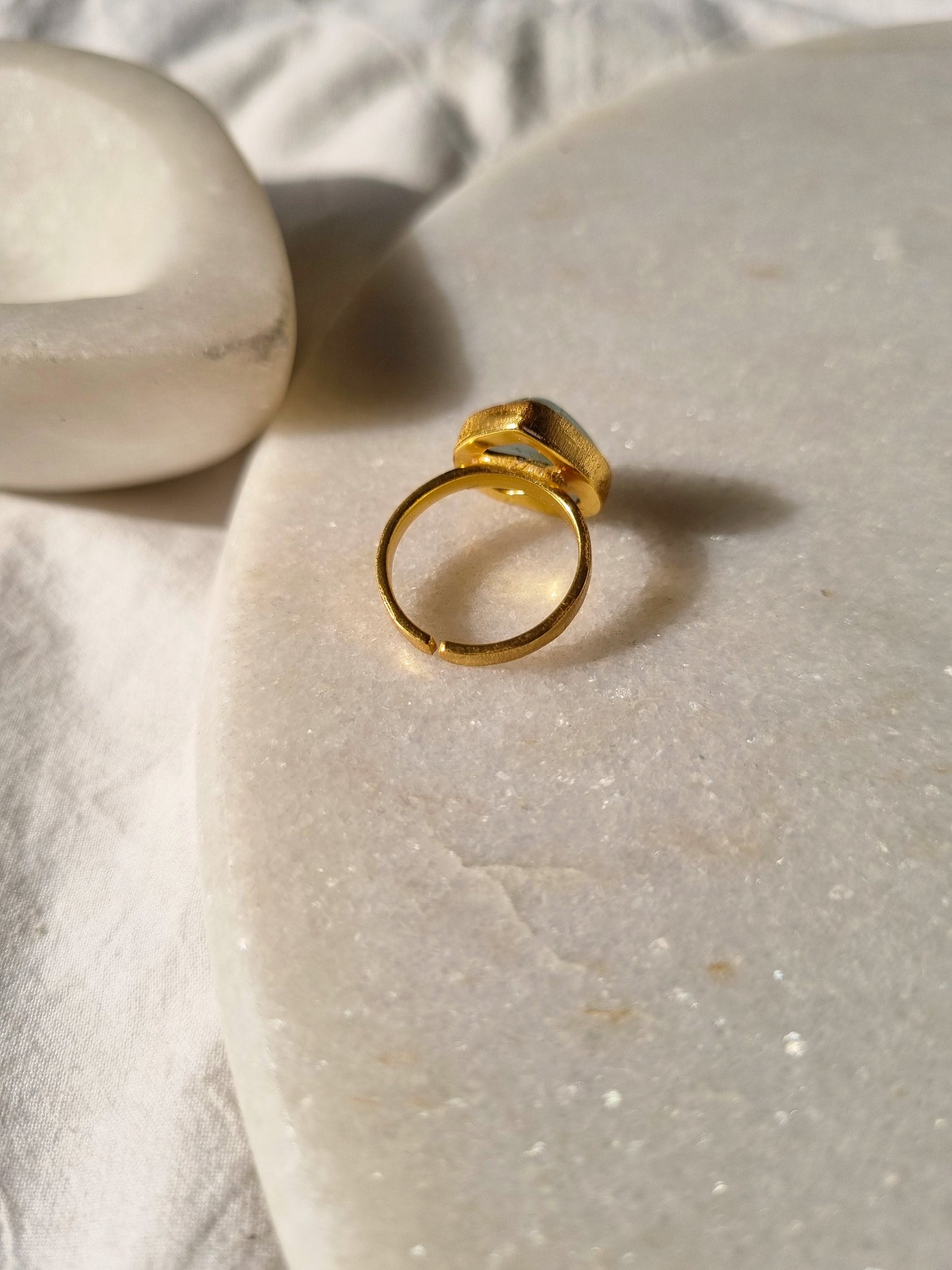 anava - Aquamarine Heart Ring