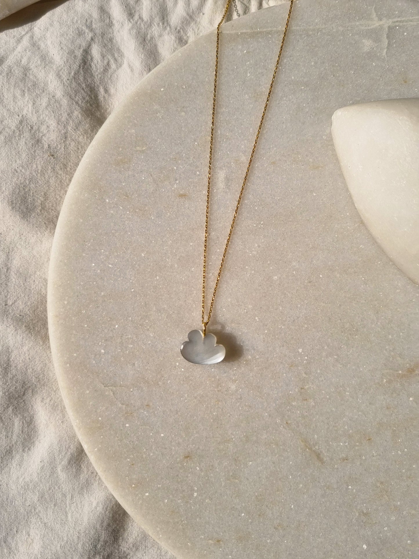 megh - Grey Moonstone Cloud Pendant