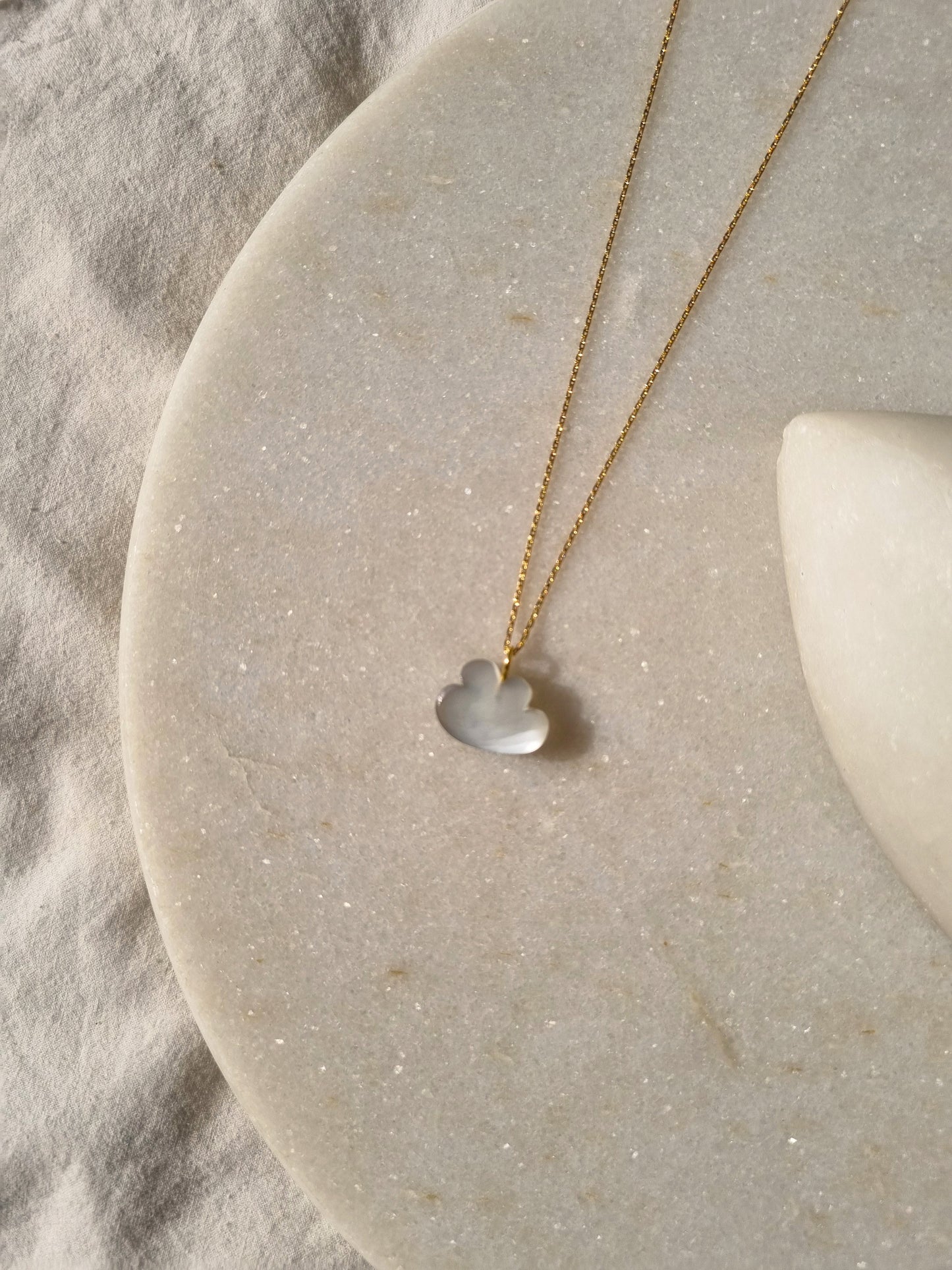megh - Grey Moonstone Cloud Pendant