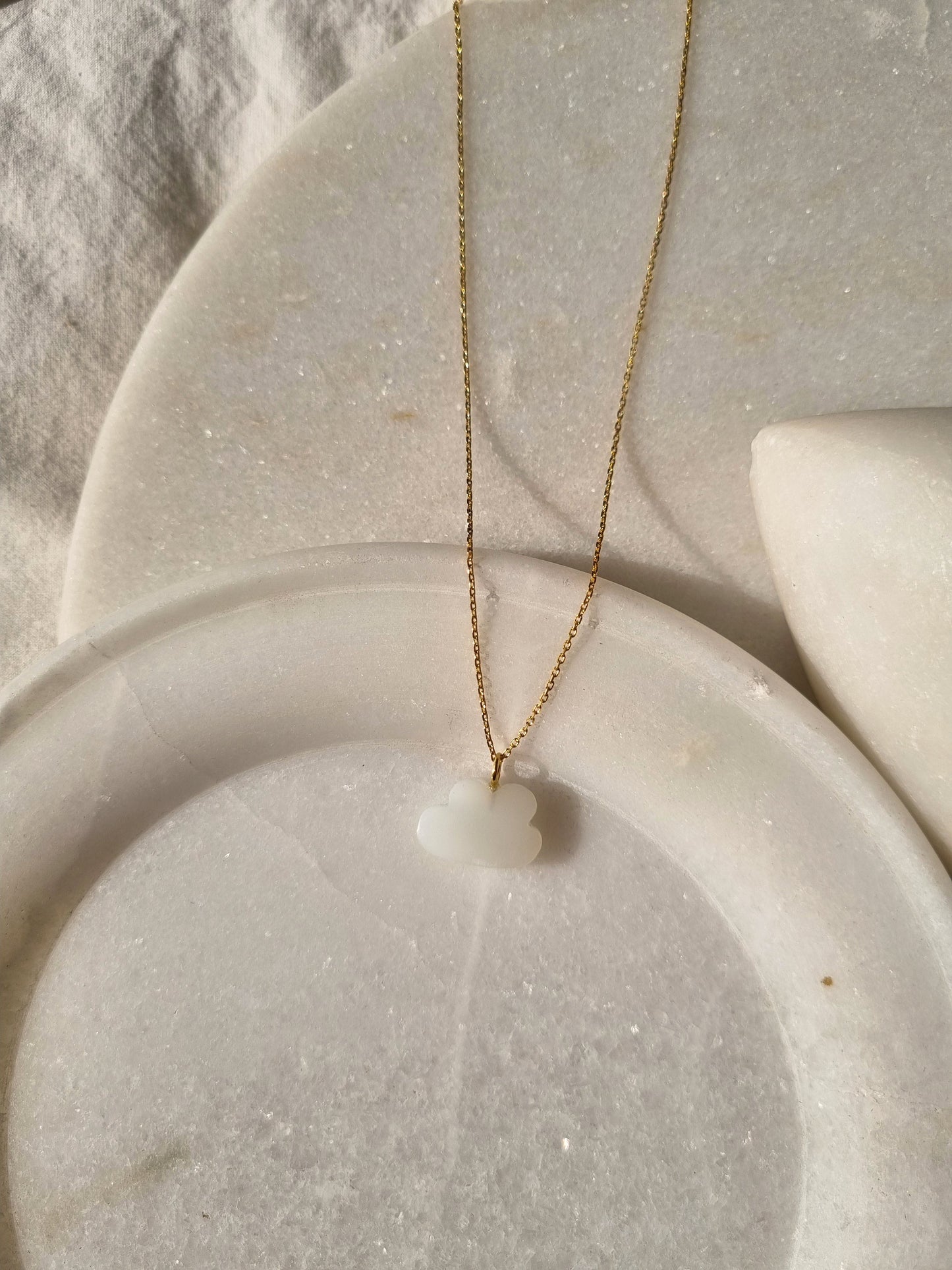 megh - White Moonstone Cloud Pendant