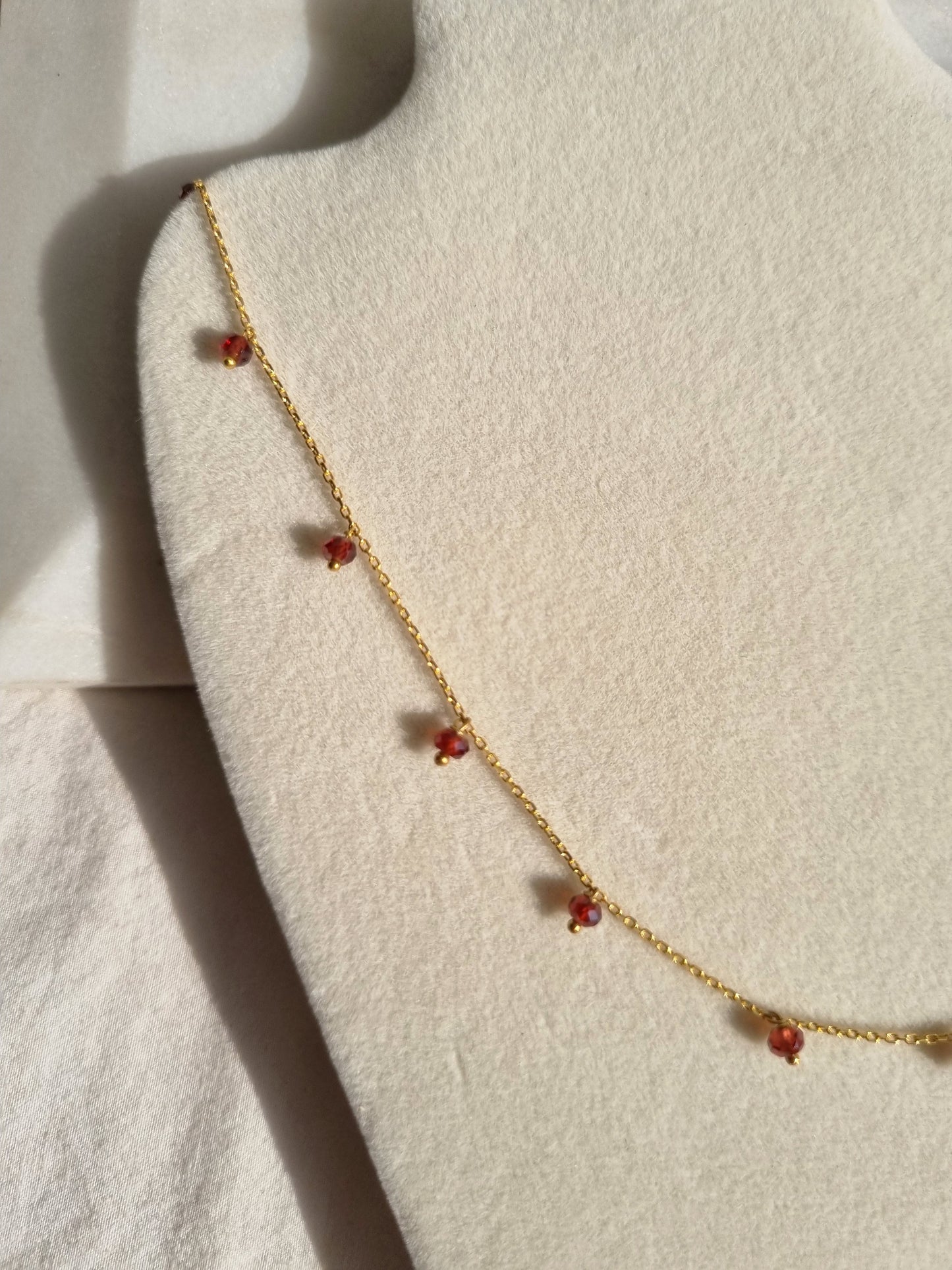 apit - Garnet Baati Drop choker