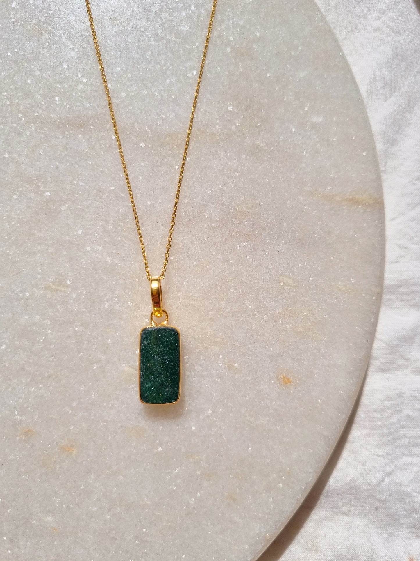 boxy - Green Aventurine Pendant