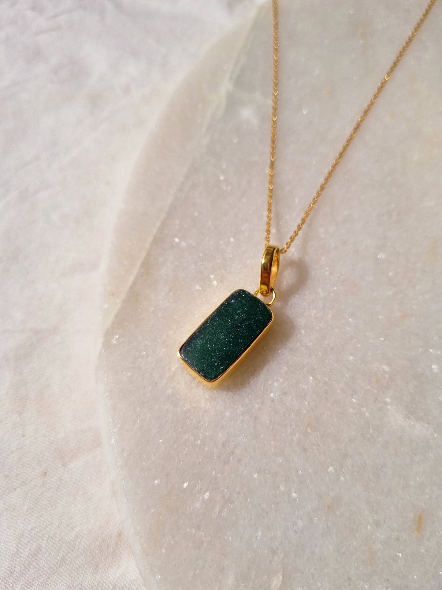 boxy - Green Aventurine Pendant