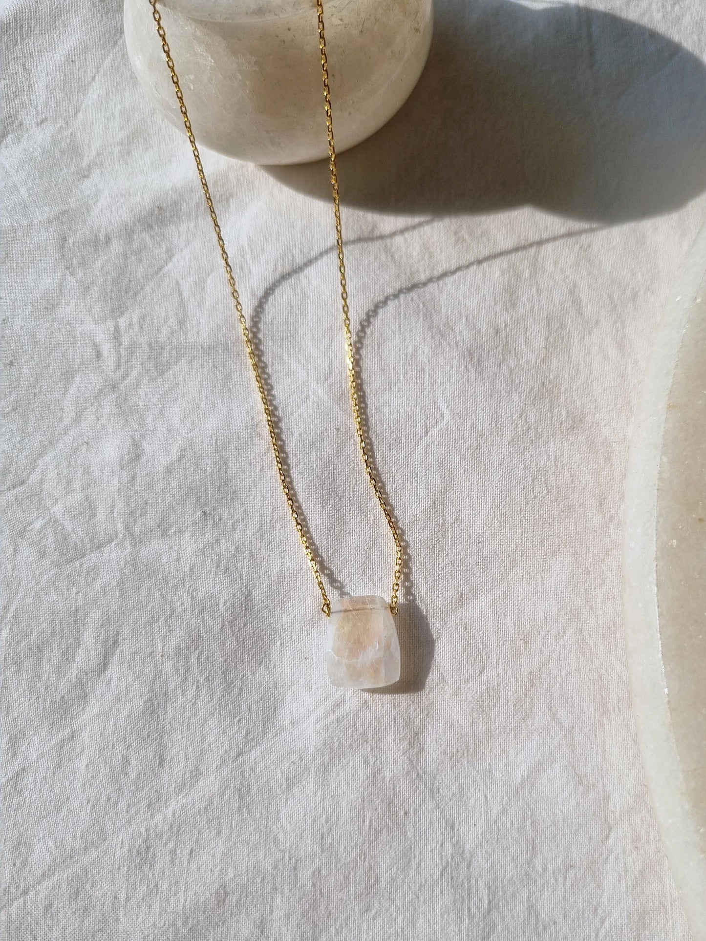 helix - Rainbow Moonstone Pendant