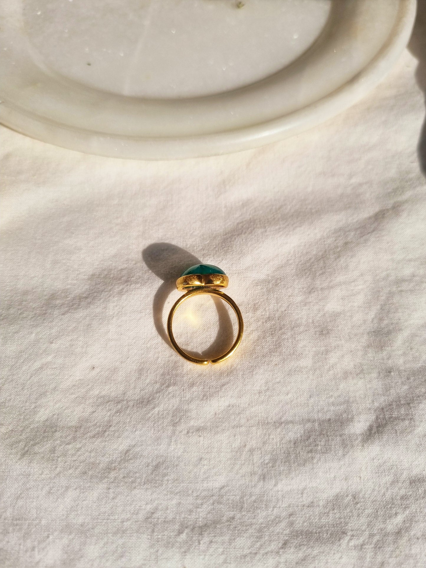 anava - Green Onyx Heart Ring