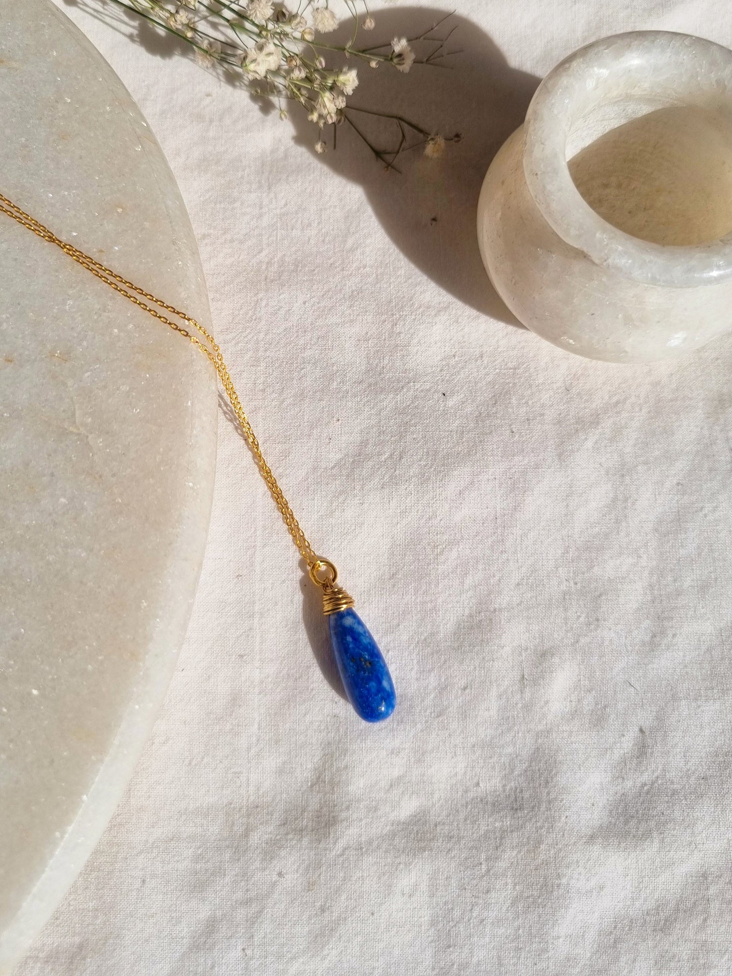 arkar - Lapis Lazuli Long Teardrop Pendant