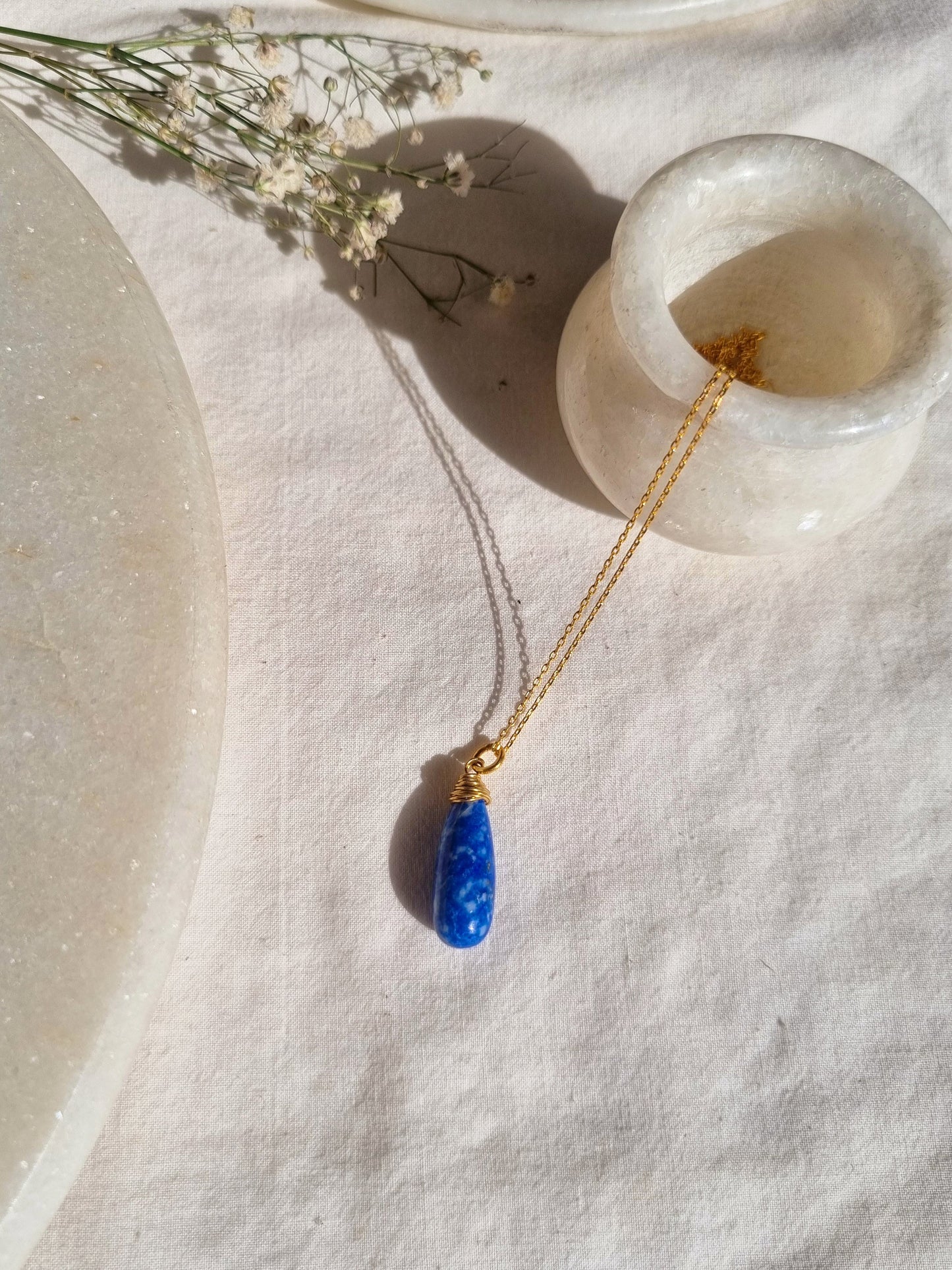 arkar - Lapis Lazuli Long Teardrop Pendant