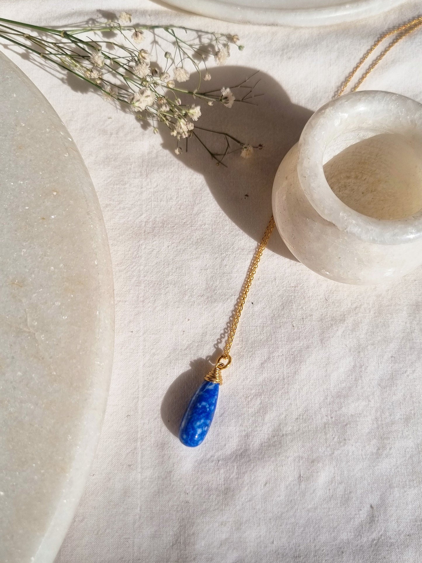 arkar - Lapis Lazuli Long Teardrop Pendant