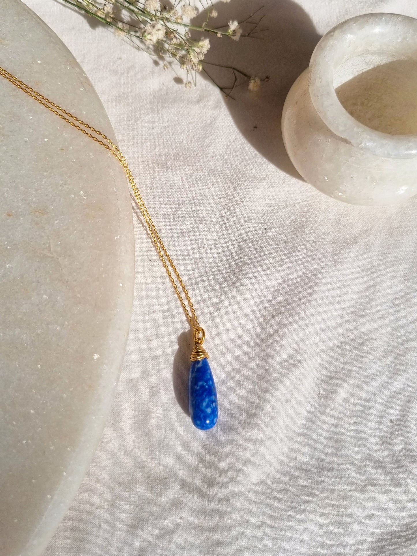 arkar - Lapis Lazuli Long Teardrop Pendant