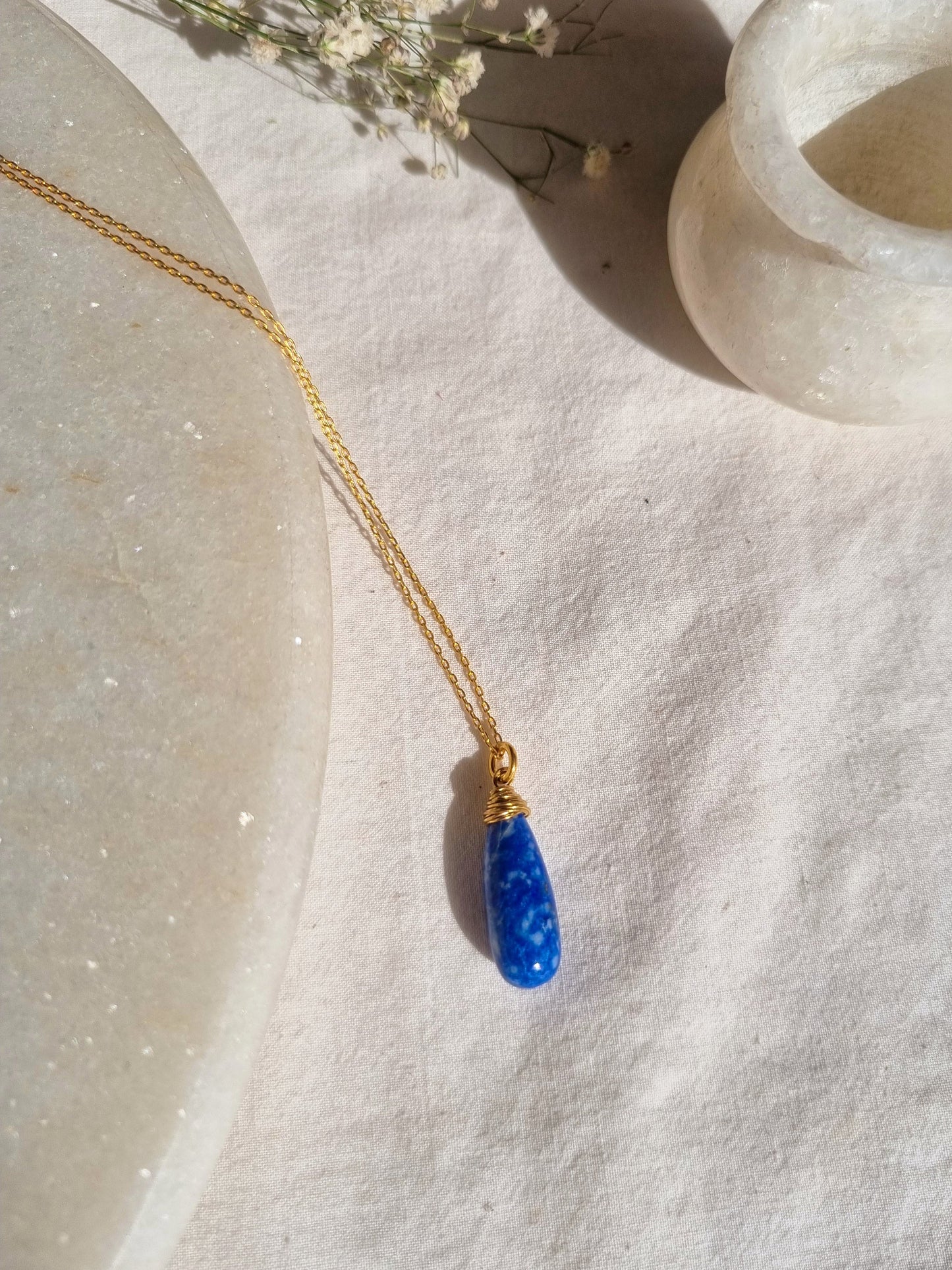 arkar - Lapis Lazuli Long Teardrop Pendant