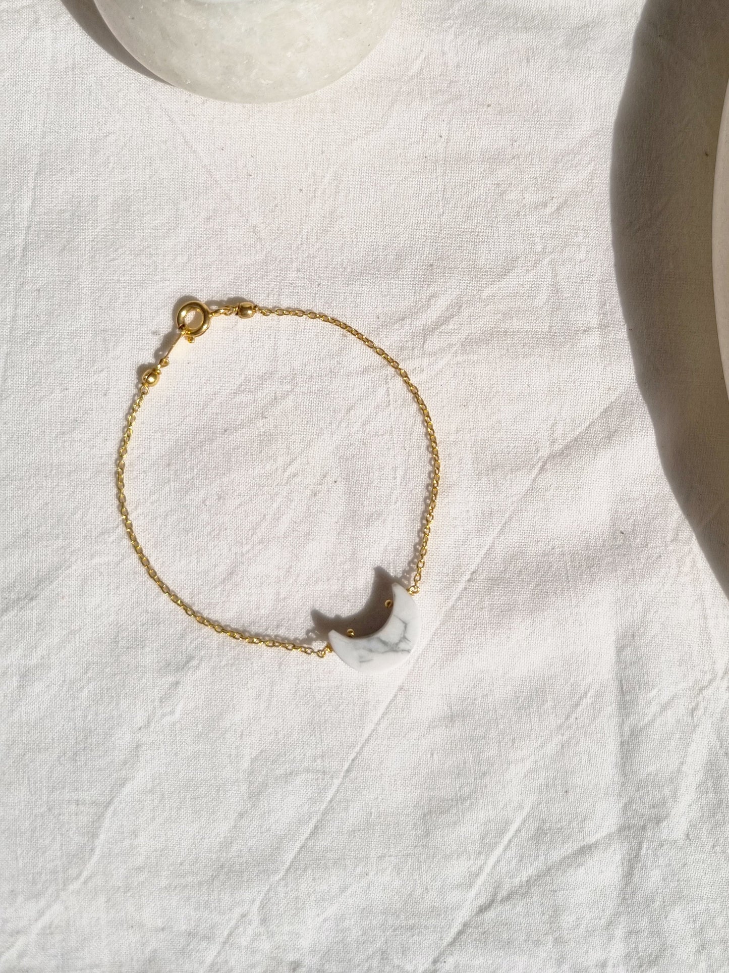 adhvaya - Howlite Luna Bracelet