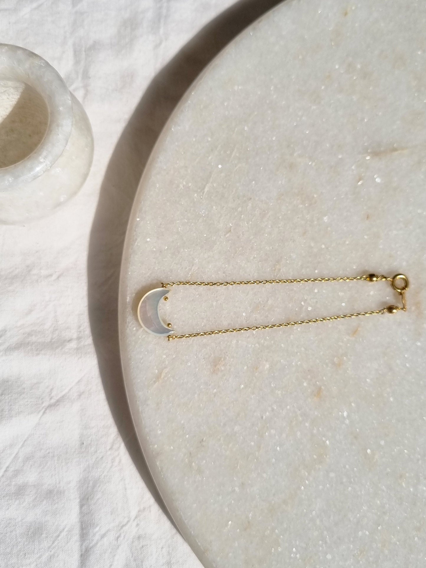 adhvaya - Mother of Pearl Luna Bracelet