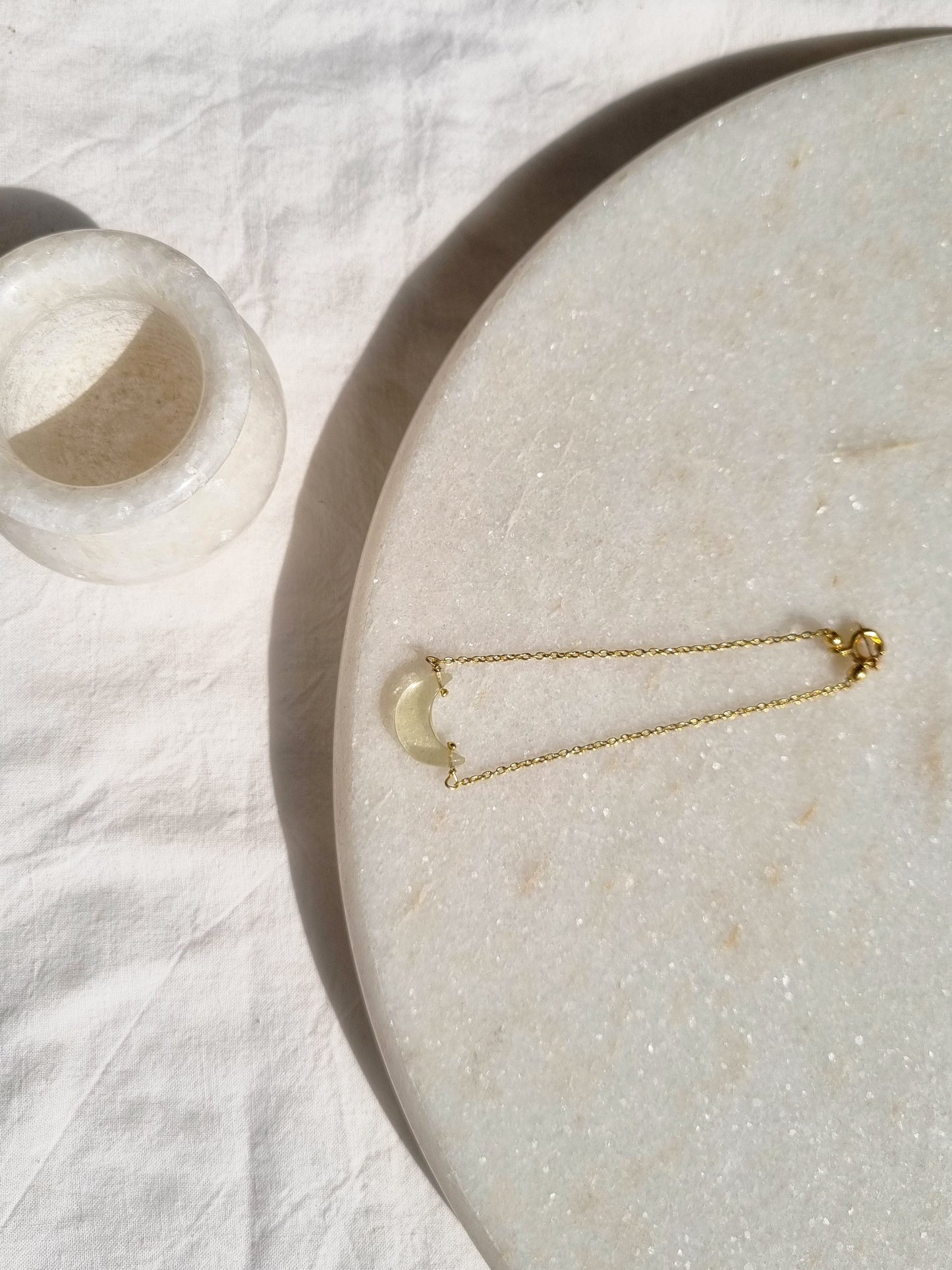 adhvaya - Lemon Quartz Luna Bracelet