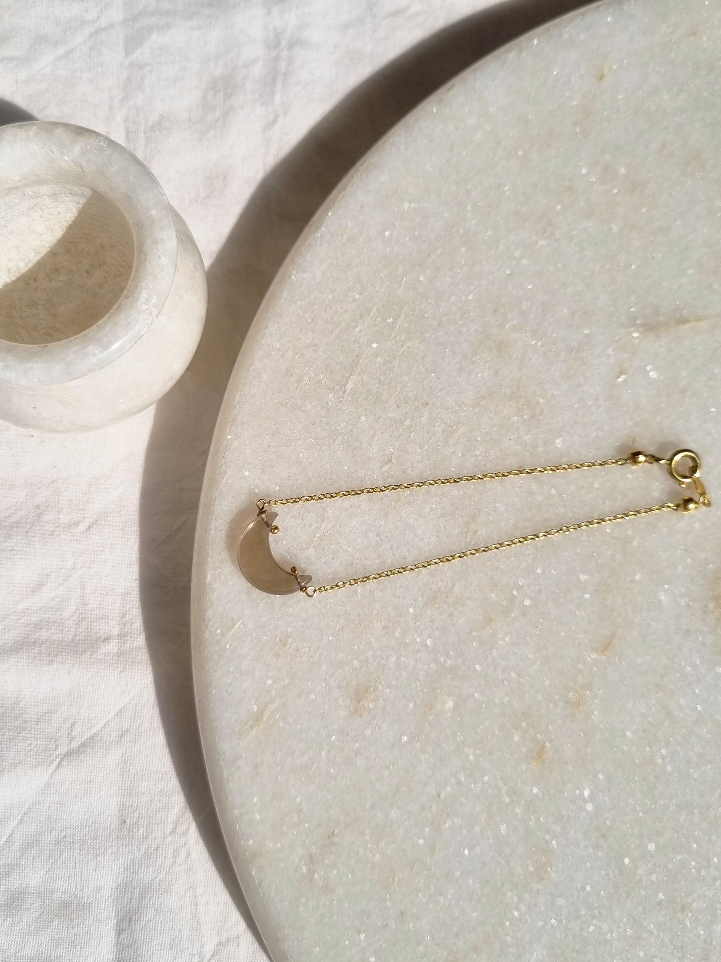 adhvaya - Smoky Quartz Luna Bracelet